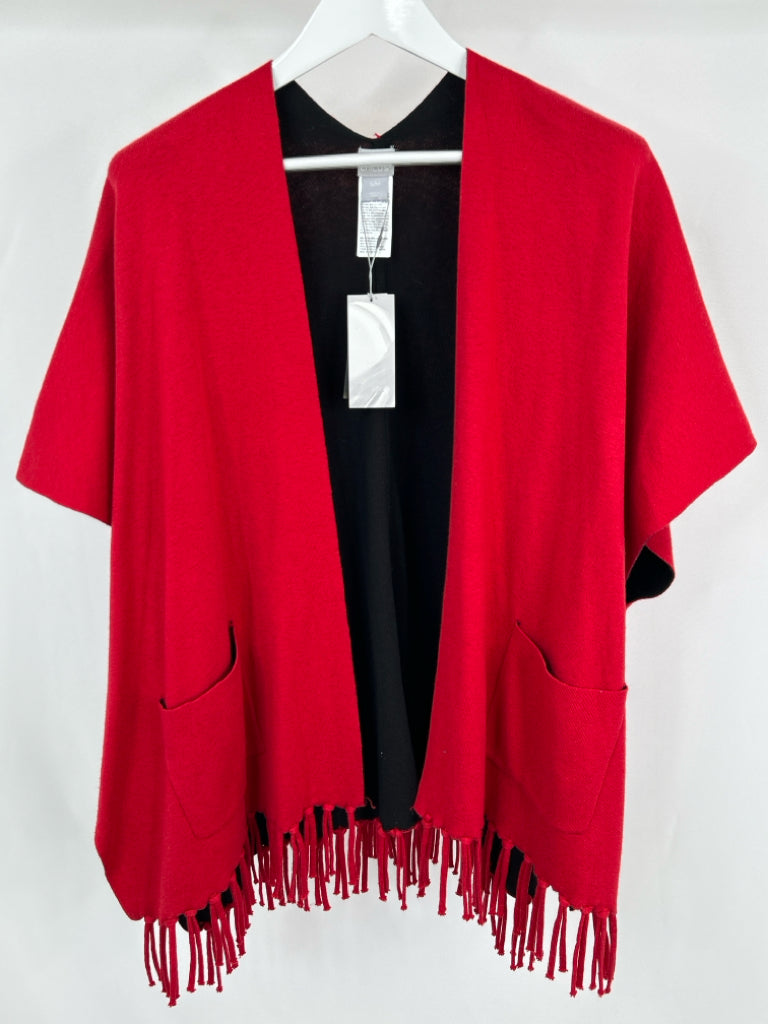 CHICO'S Women Size S/M Red & Black Reversible Wrap NWT