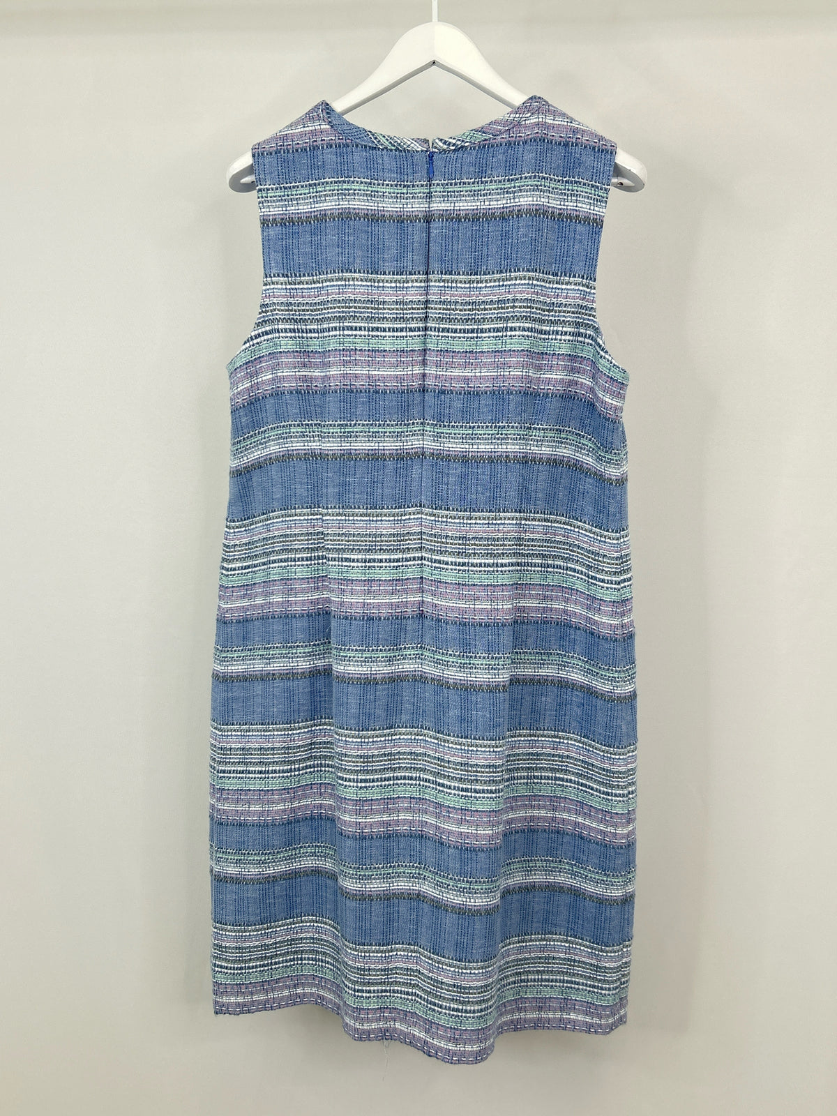 TALBOTS Size 16 Blue Tweed Women Dress NWT