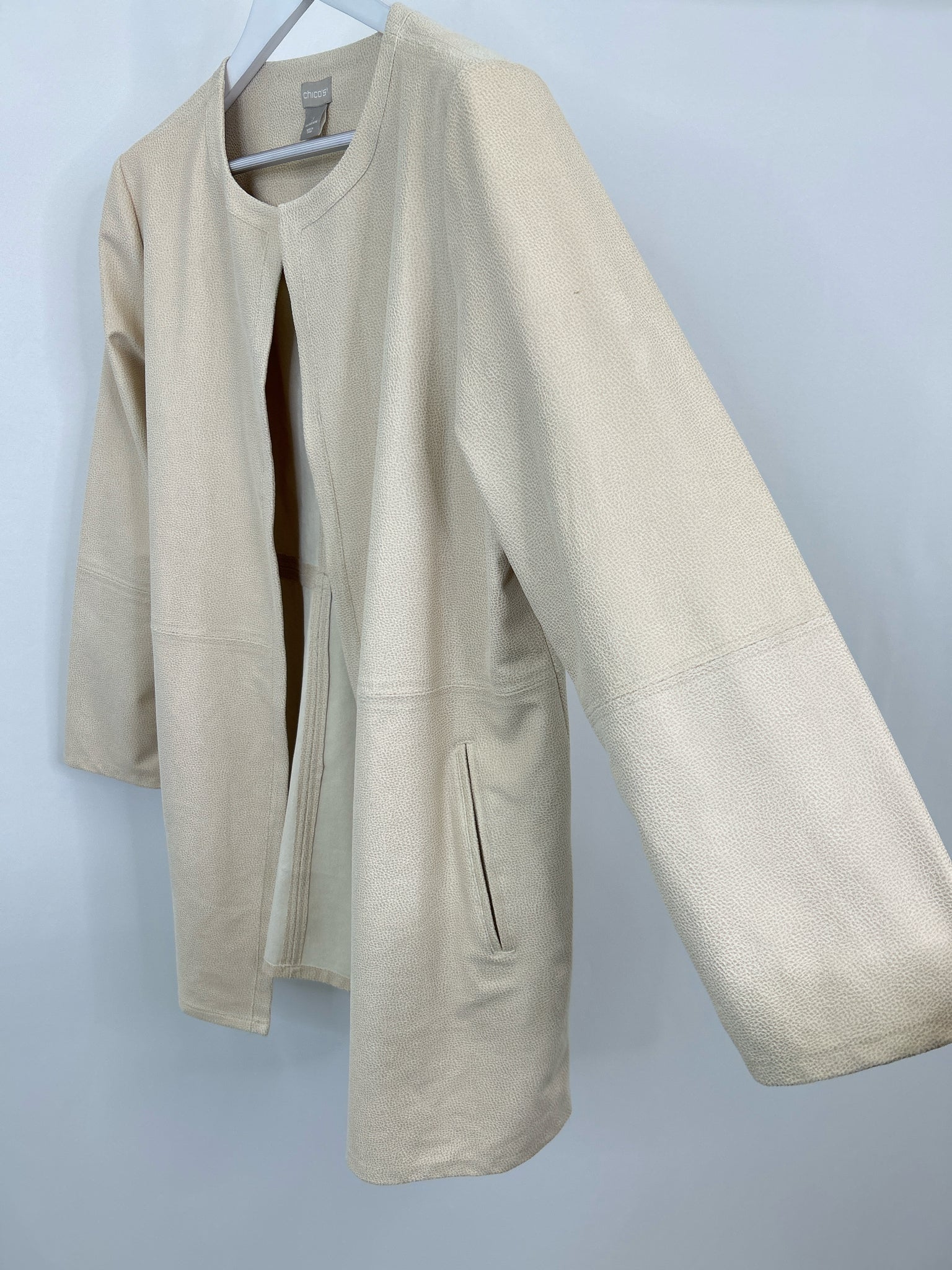 CHICO'S Size XL Cream Women Jacket