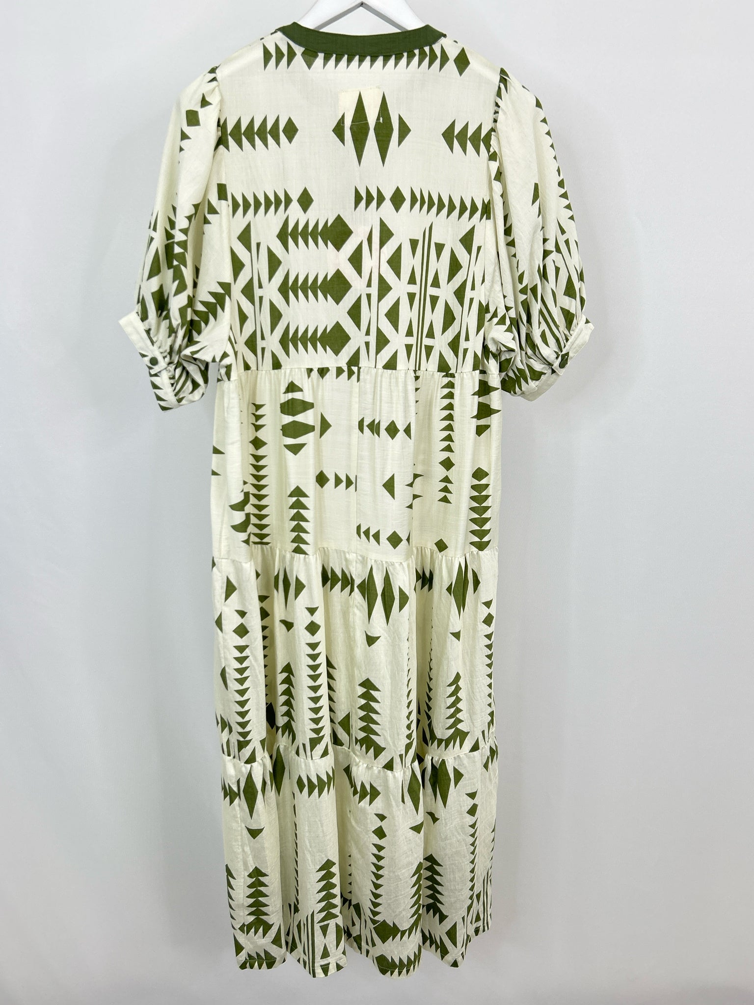 UMGEE Size S GREEN & CREAM Women Dress