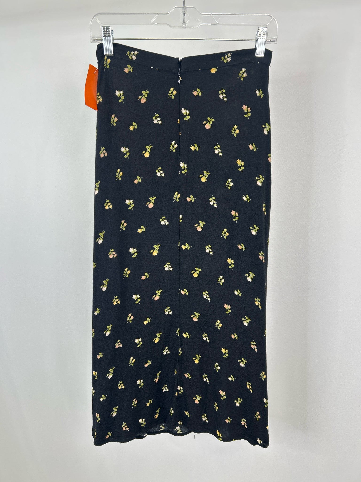 REFORMATION Size 2 Black Floral Women Skirt