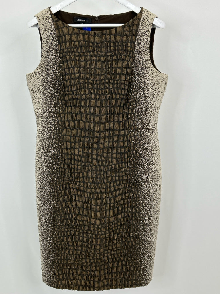 LAFAYETTE 148 Women Size 10 Brown Print Dress