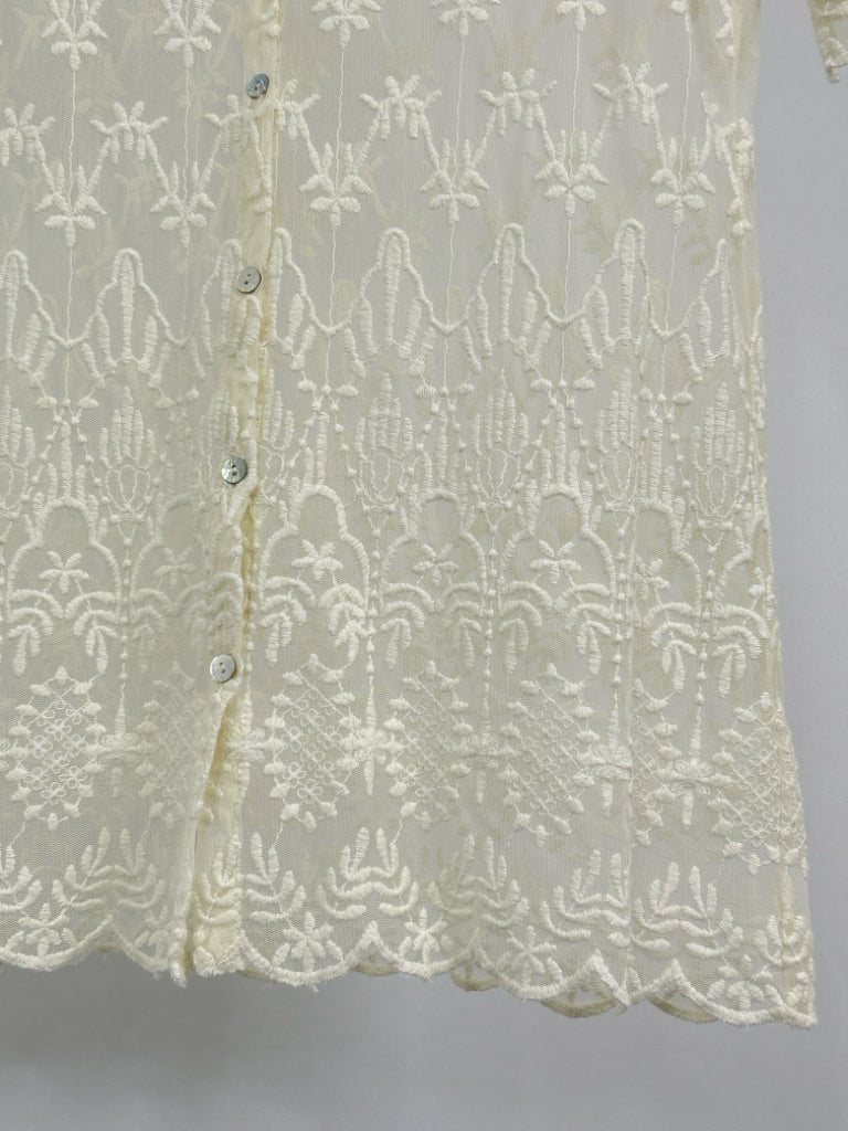 SUNDANCE Size 2 Cream Women's Shirt