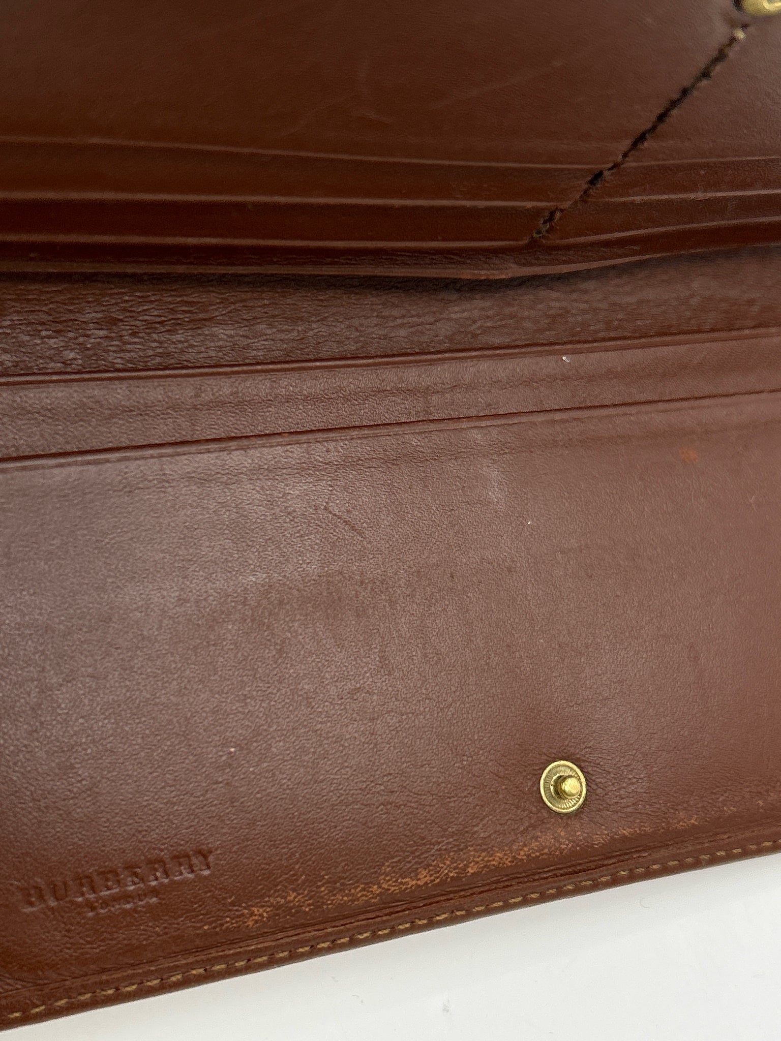 BURBERRY Tan Plaid Women Wallet