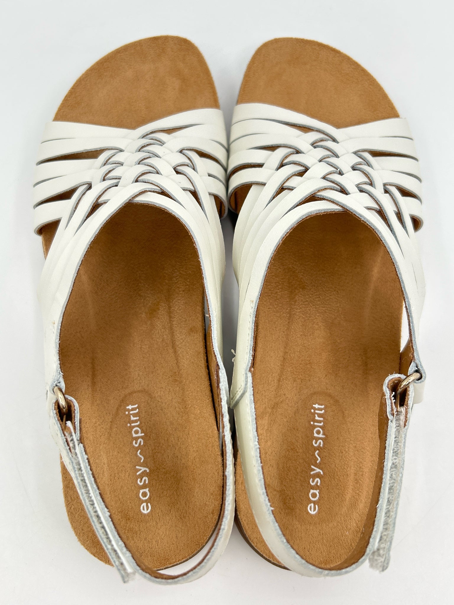 EASY SPIRIT Size 8.5M White Women Sandal