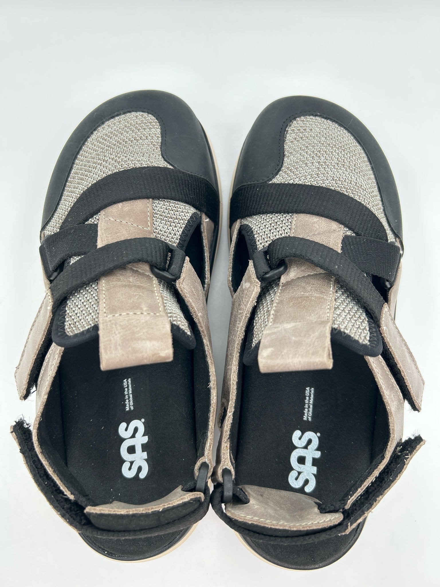 SAS Size 10WW BLACK & TAUPE Women Sandal