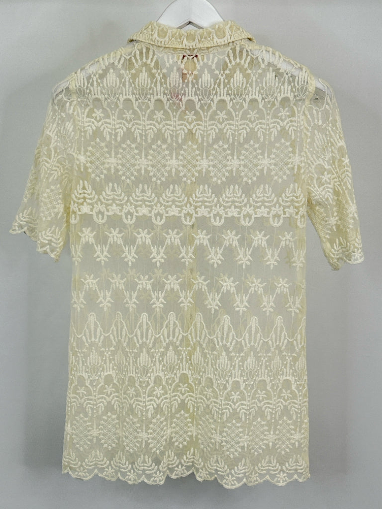 SUNDANCE Size 2 Cream Women's Shirt