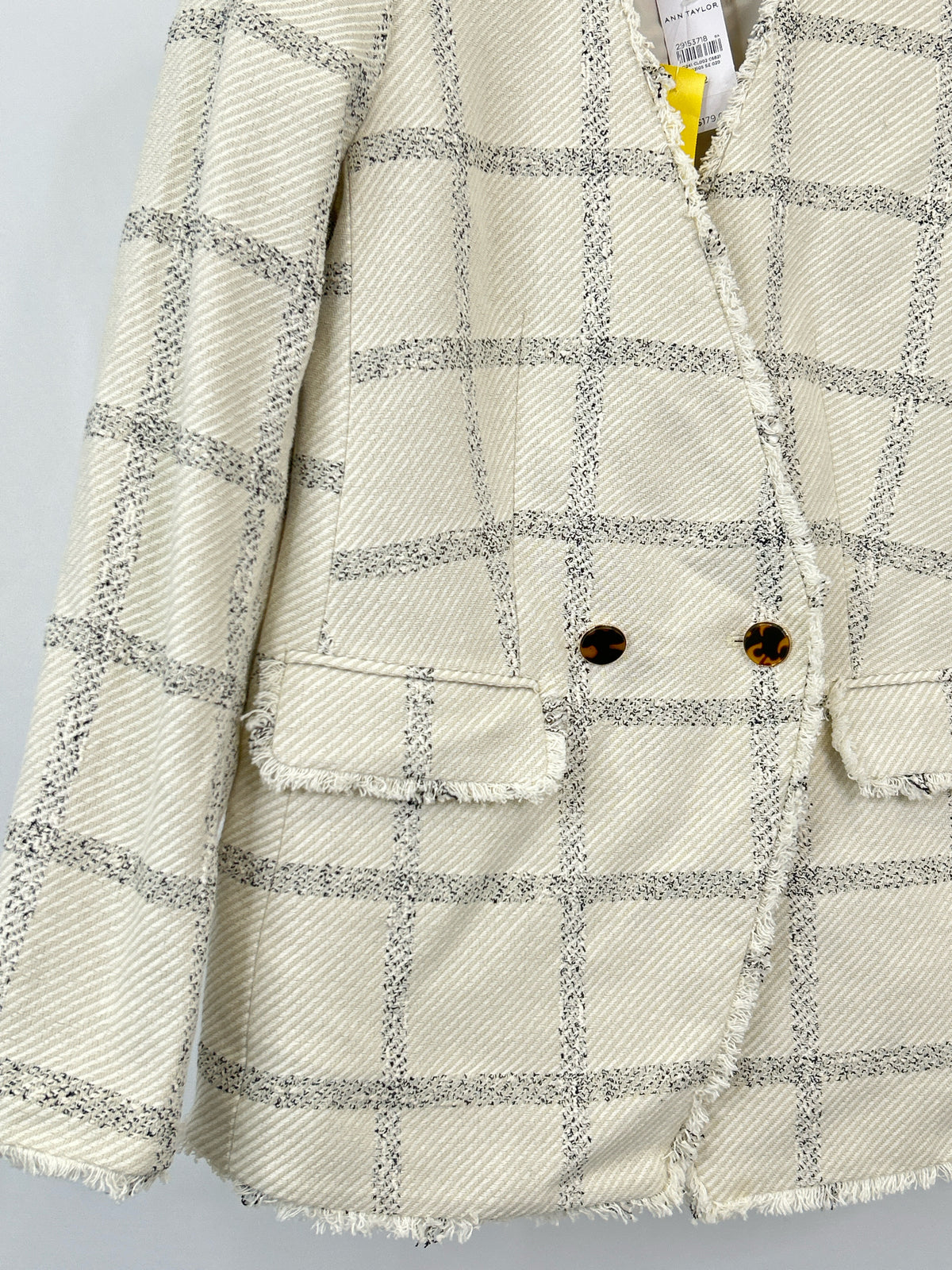 ANN TAYLOR Size 2 IVORY AND BLACK Women Blazer