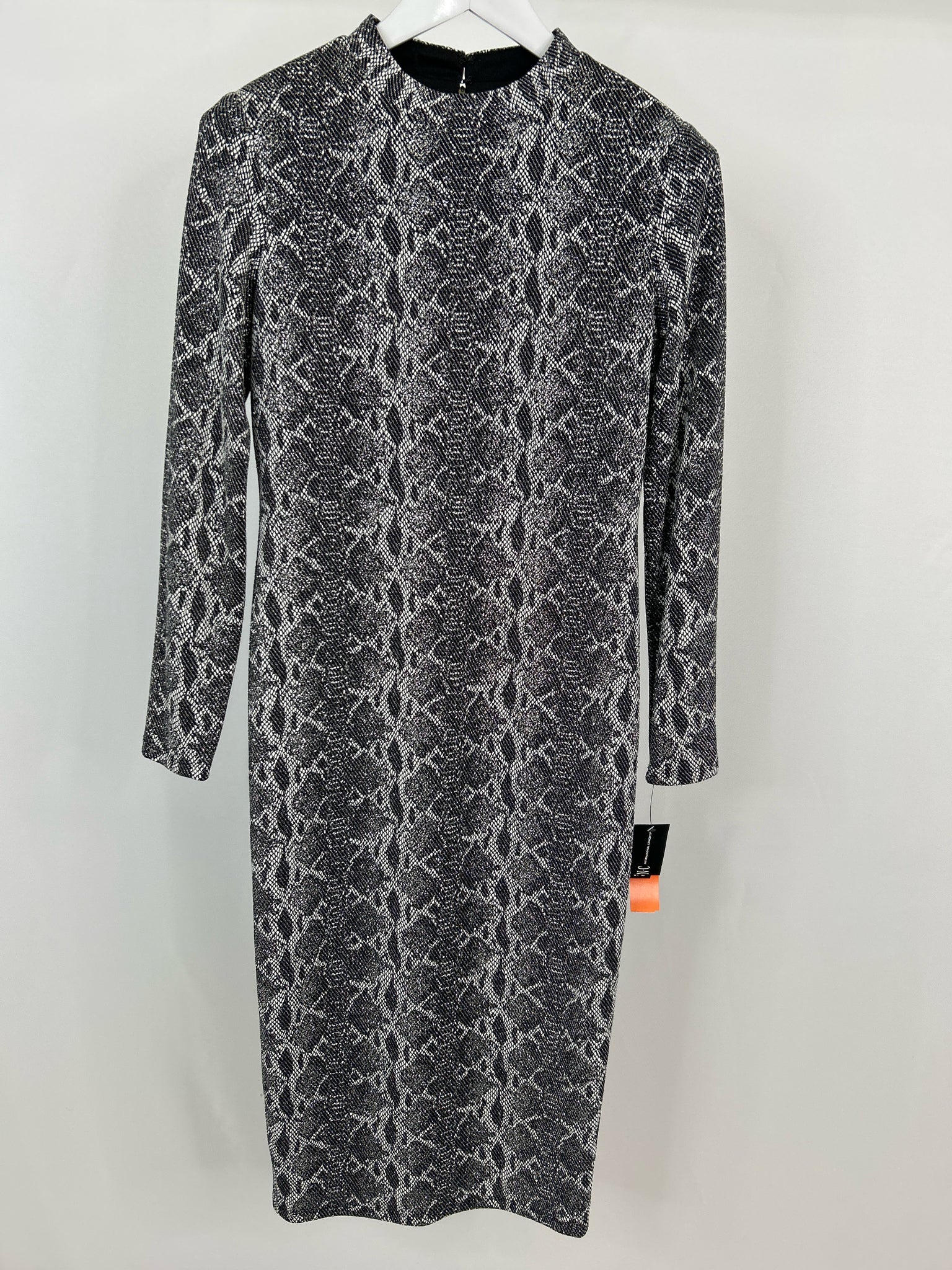 INC Size 6 GREY METALLIC Women Dress