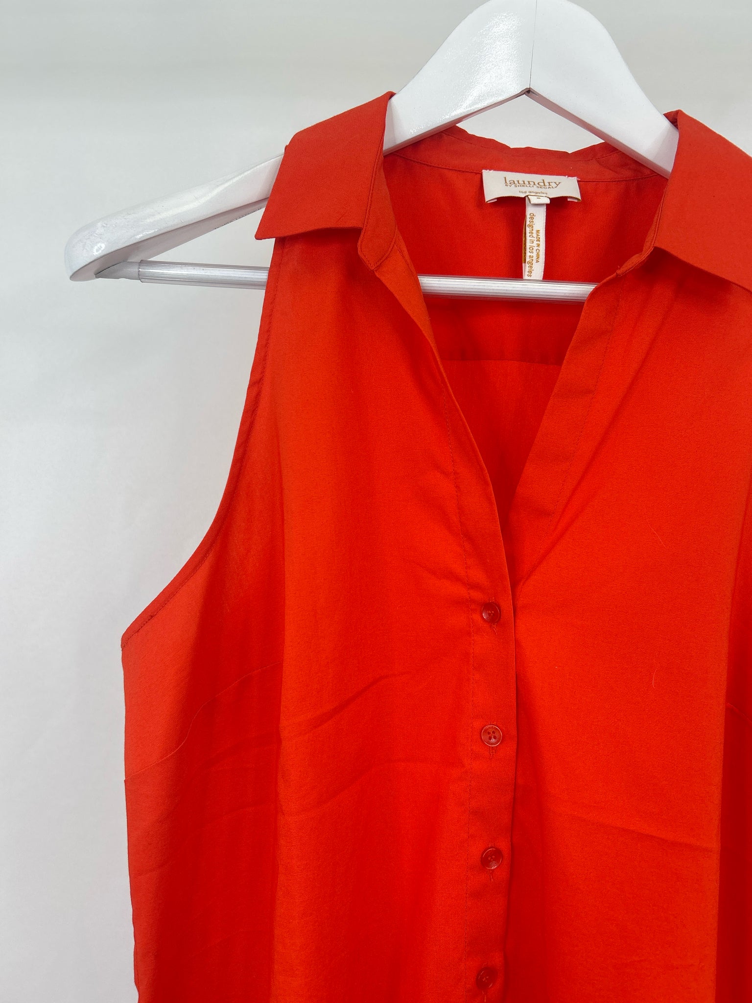 LAUNDRY BY SHELLI SEGAL Size 8 Red Women Shirt