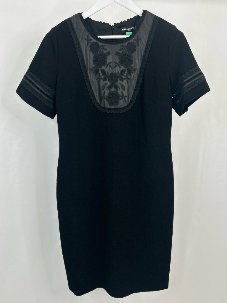 KARL LAGERFELD Size 12 Black Dress