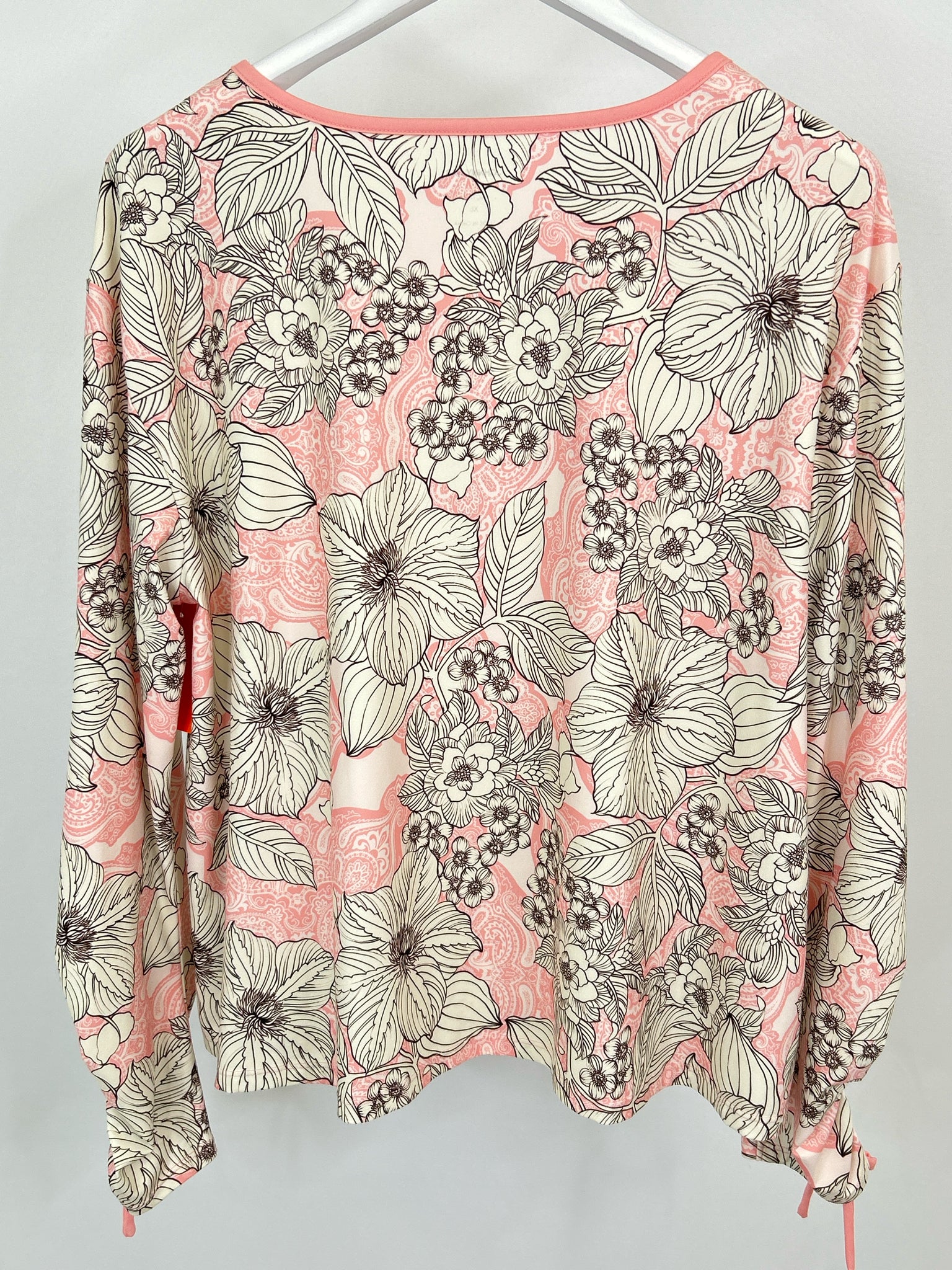 JOHNNY WAS Size XL Pink Print Women Top
