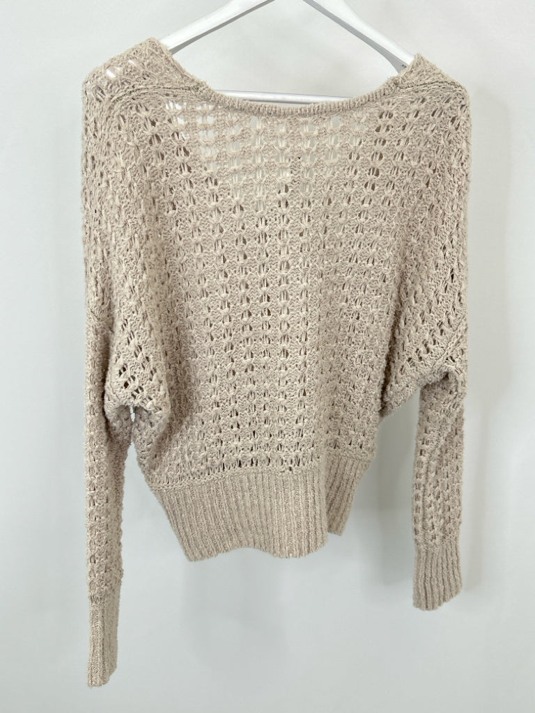 FREE PEOPLE Women Size S Beige Sweater