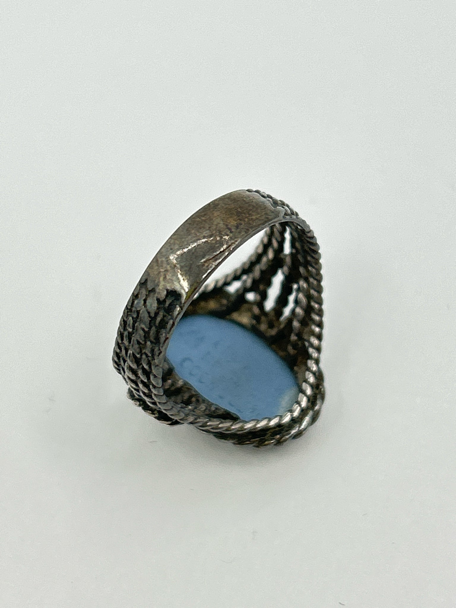 WEDGEWOOD SILVER AND BLUE Size 7 Ring