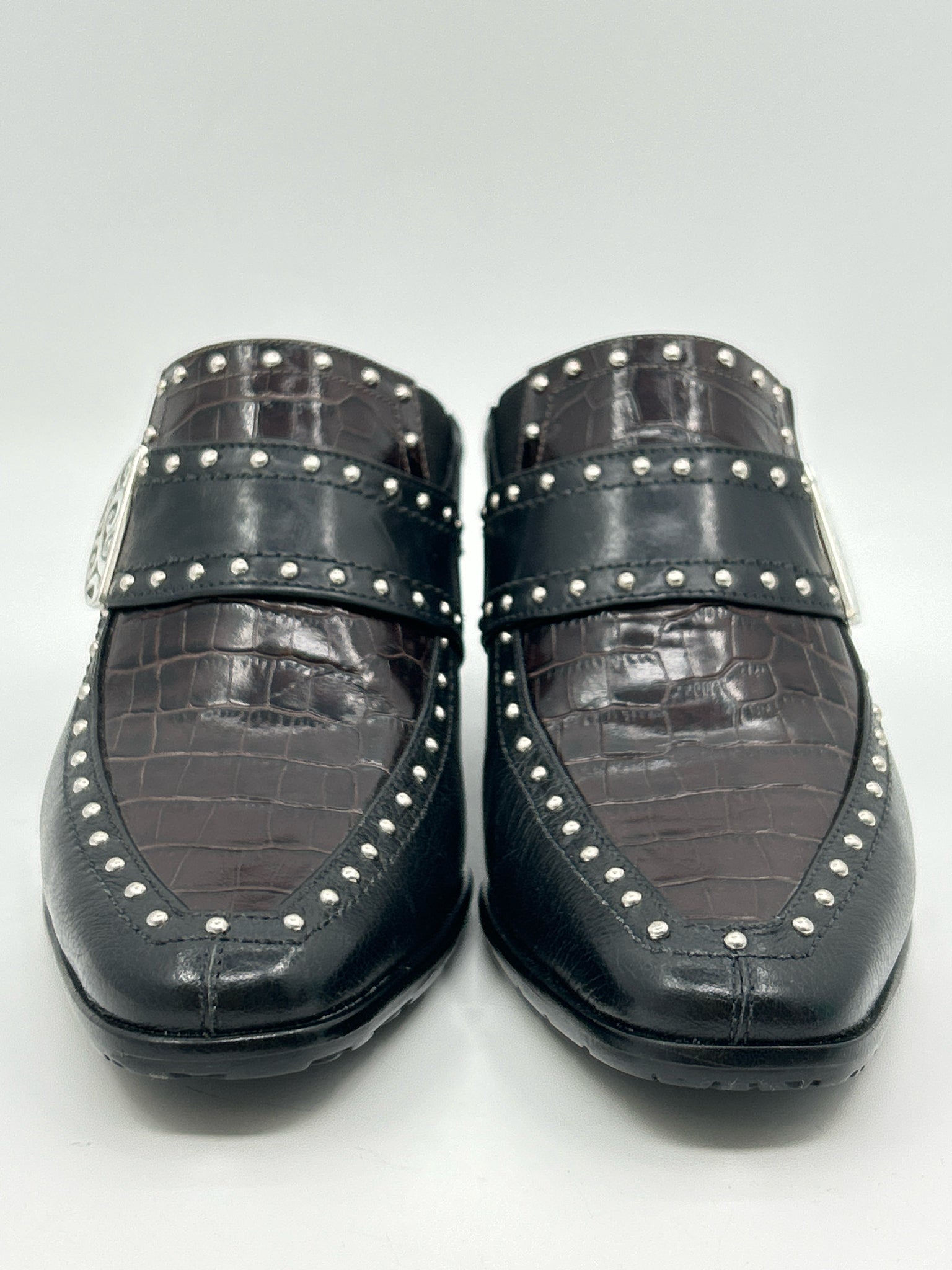 BRIGHTON Size 6M Black & Brown Women Booties