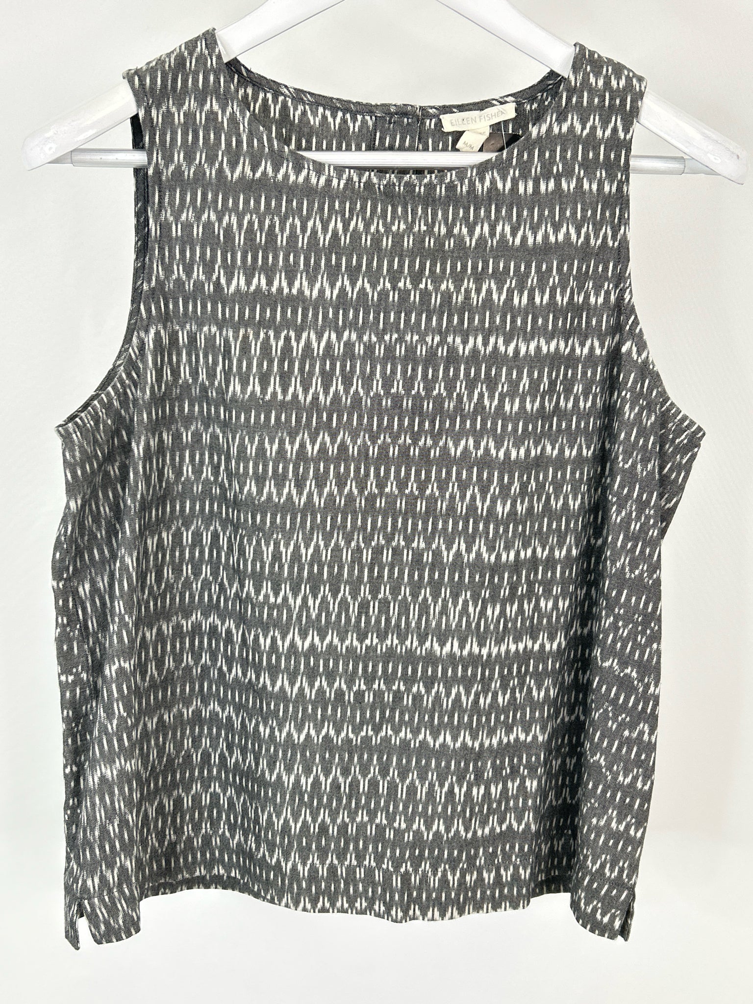 EILEEN FISHER Size M GRAY AND WHITE Women Pants