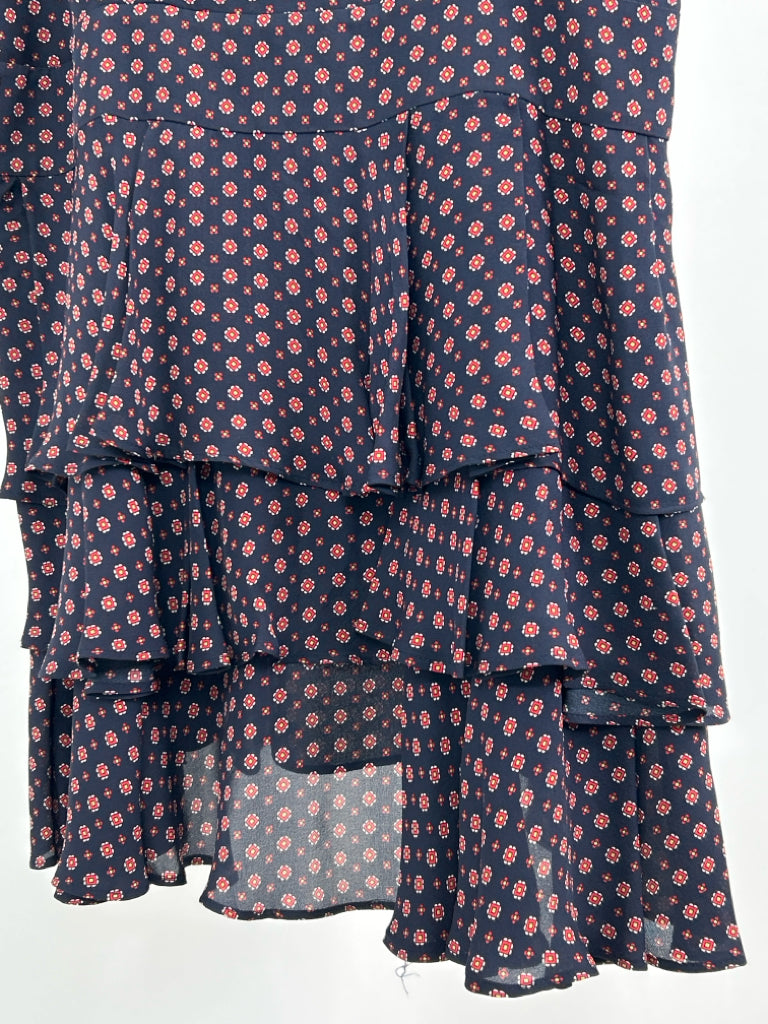 DEREK LAM 10 CROSBY Size 8 NAVY AND RED Women's Dress