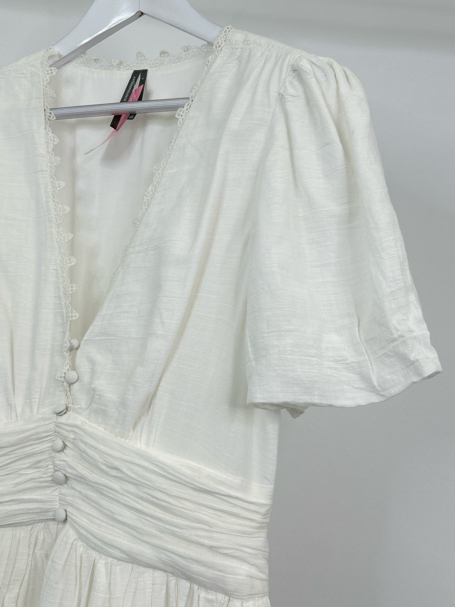 BY ANTHROPOLGIE Size L White Women Dress