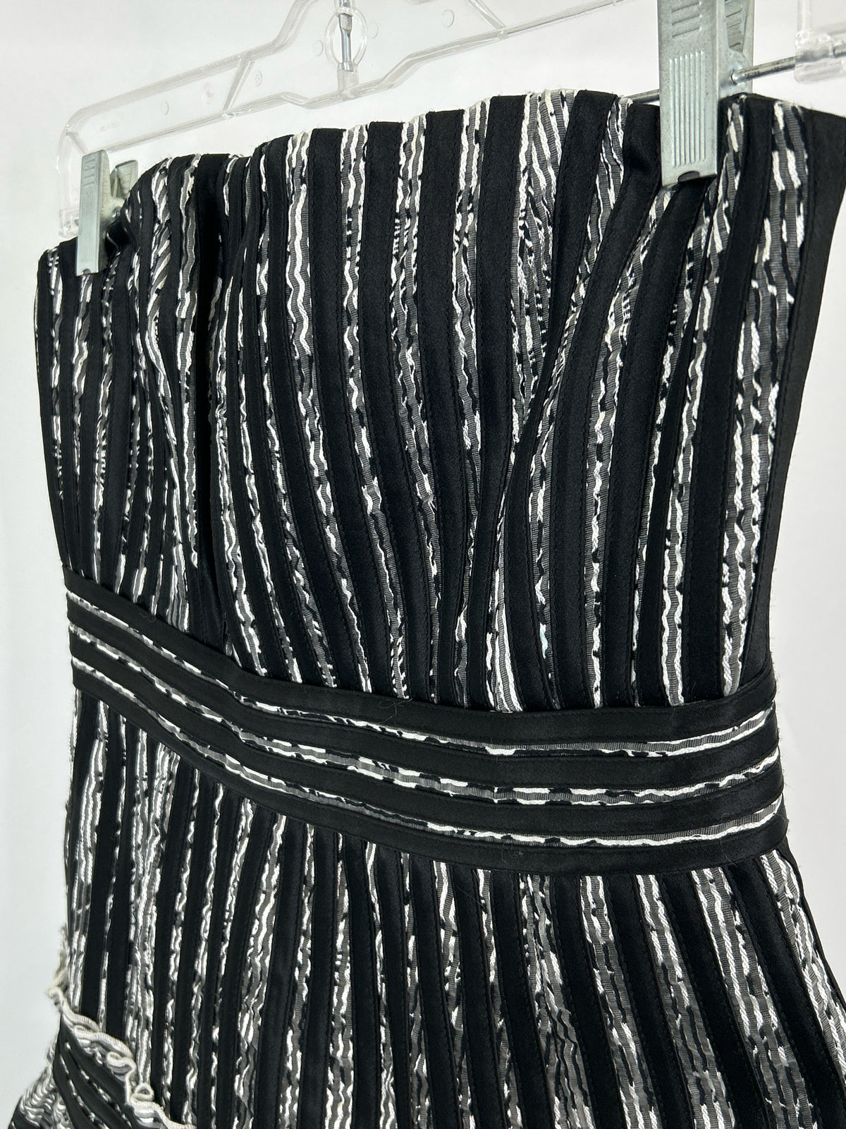 BCBGMAXAZRIA Size 4 Black and Silver Women Dress