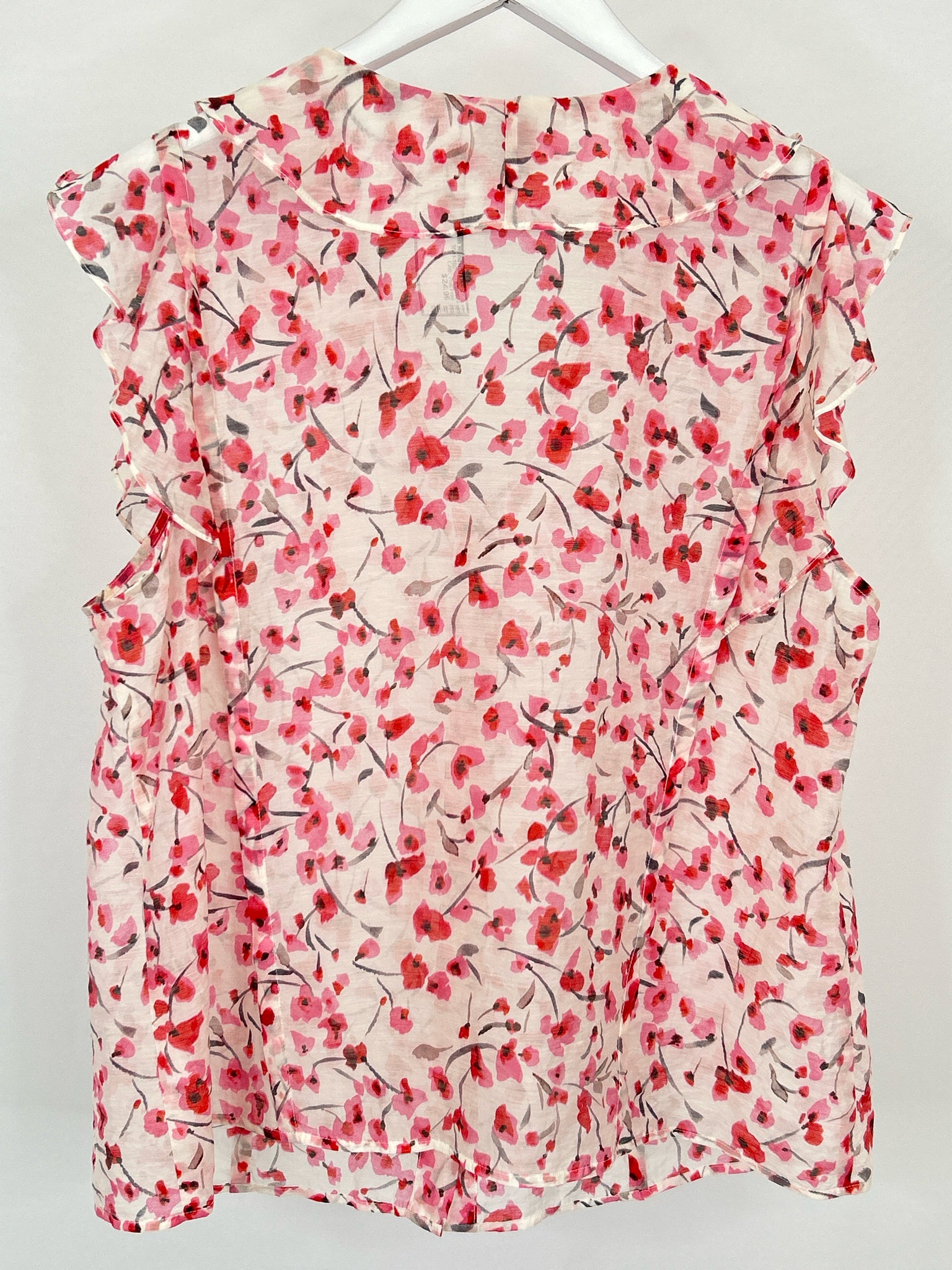 CABI Size L Pink Print Women Blouse