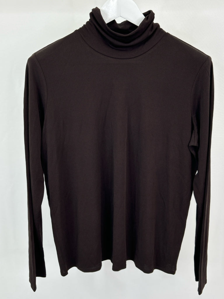 EILEEN FISHER Women Size L Brown Turtleneck