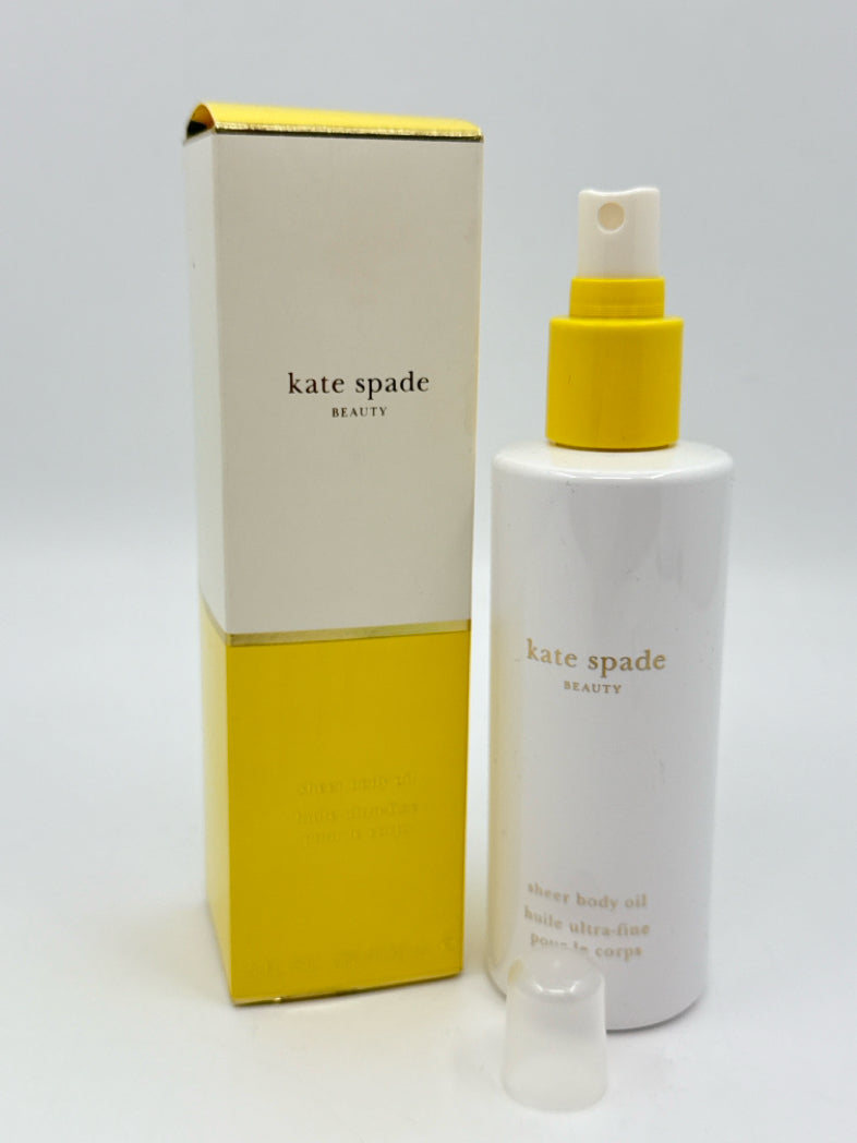 KATE SPADE NIB Size 5.4 oz WHITE AND YELLOW Body Oil