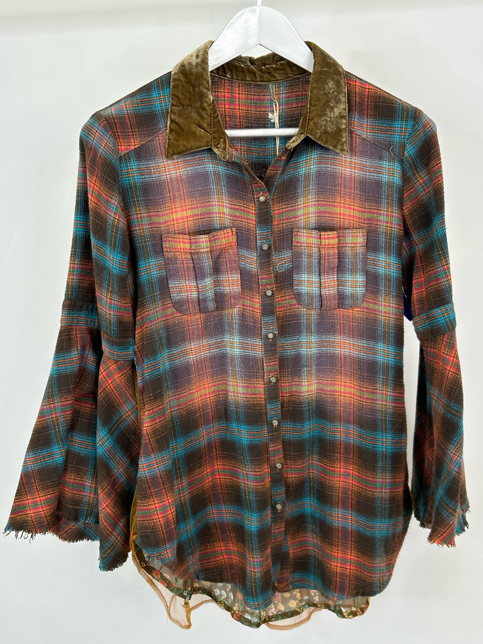 ARATTA SILENT JOURNEY Size S Brown Plaid Women Shirt