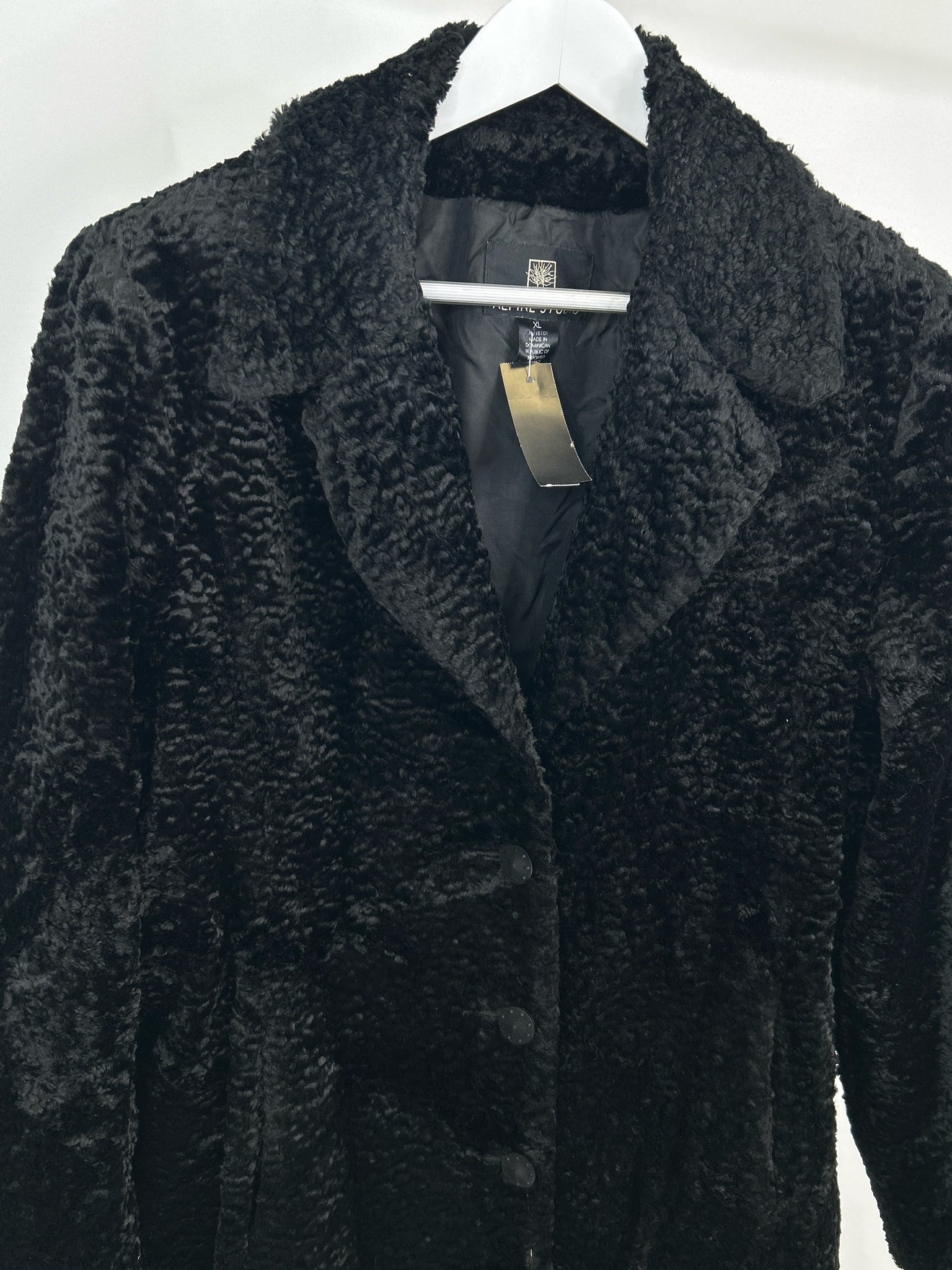 ALPINE STUDIO Size XL Black Women Coat