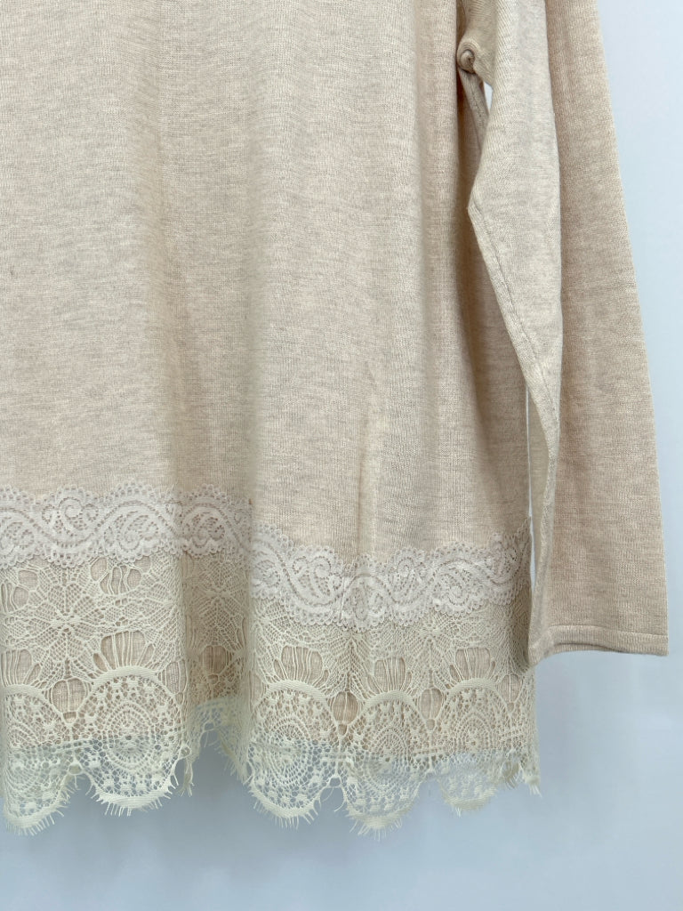 CHICO'S Women Size 16 Beige Sweater