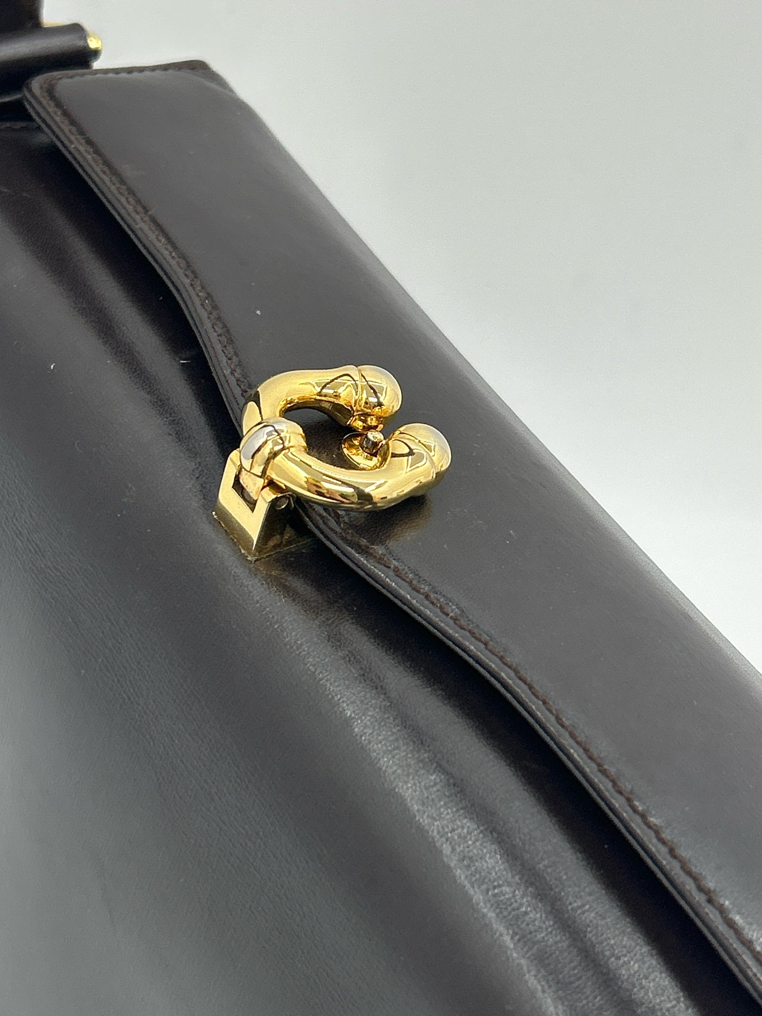 GUCCI Dark Brown Vintage Women Purse