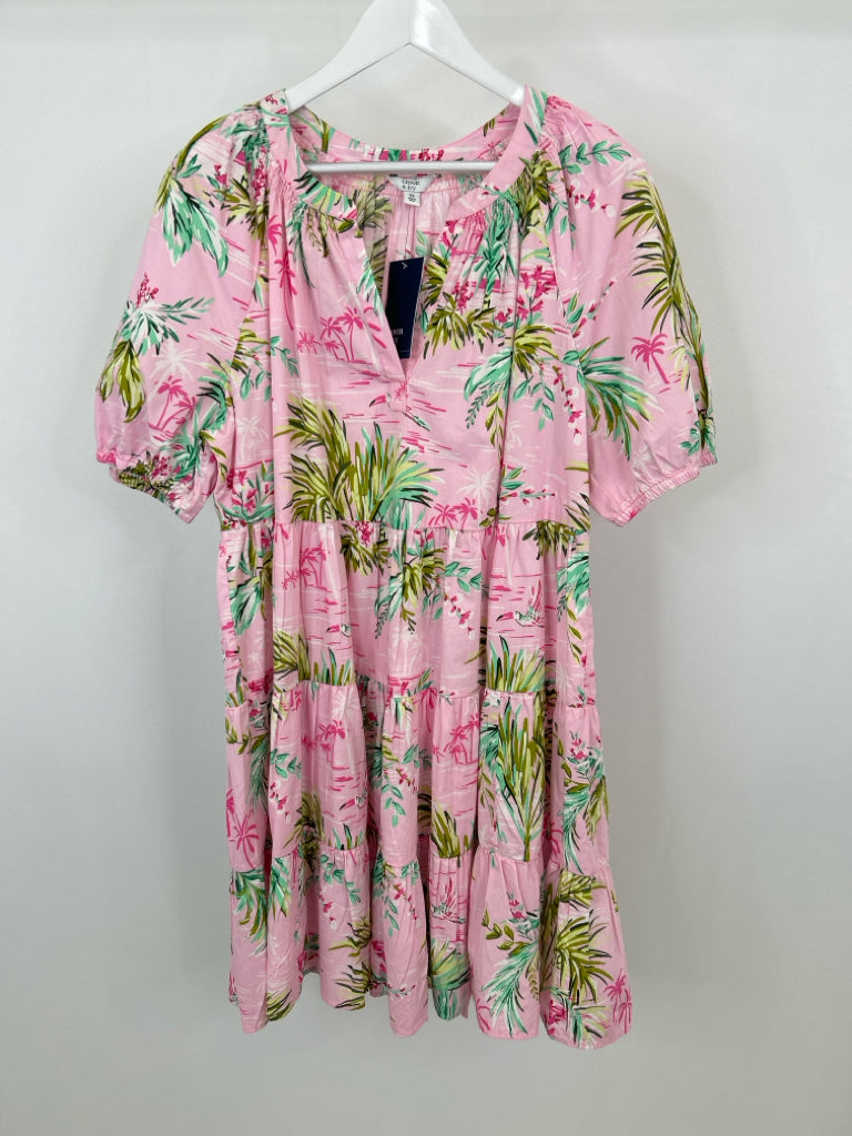 CROWN & IVY Size 2X Pink Print Women's Dress