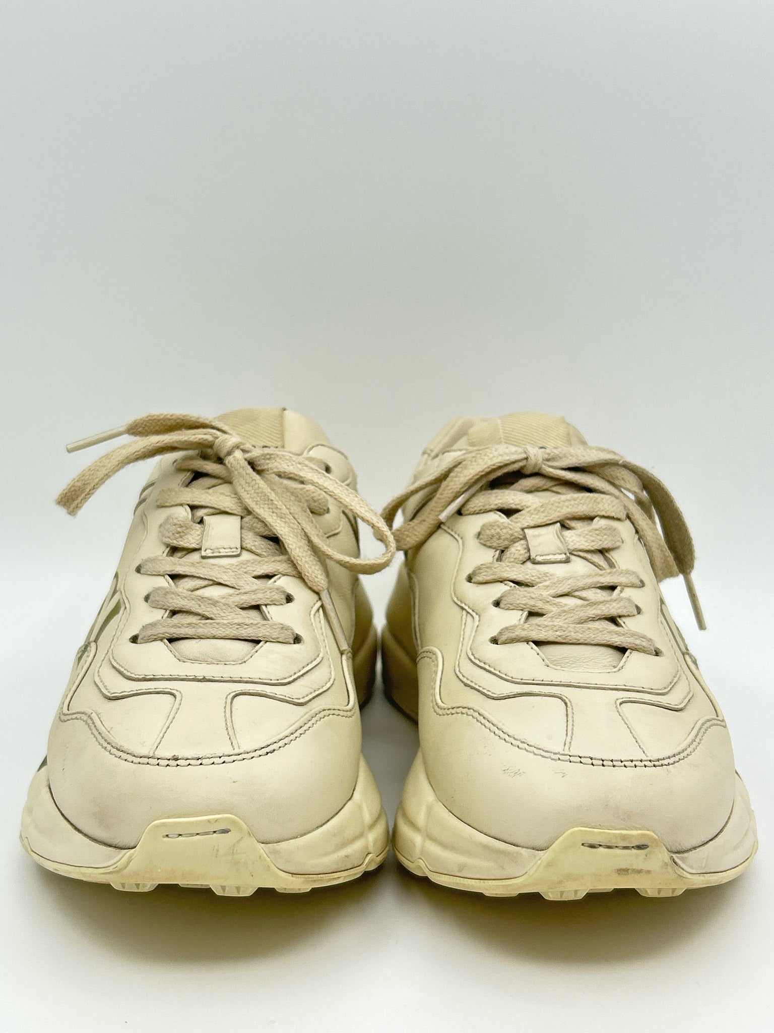 GUCCI Size 37/7 Ivory Women Sneakers