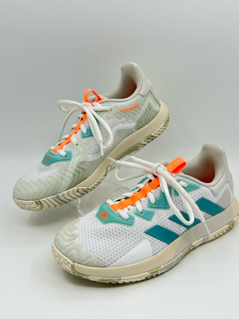 ADIDAS Size 10M White Print Women's Sneakers