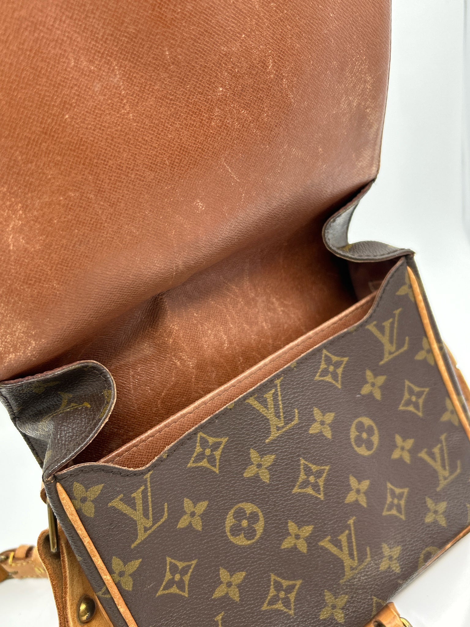 LOUIS VUITTON Cartouchiere MM Brown Monogram Women Purse