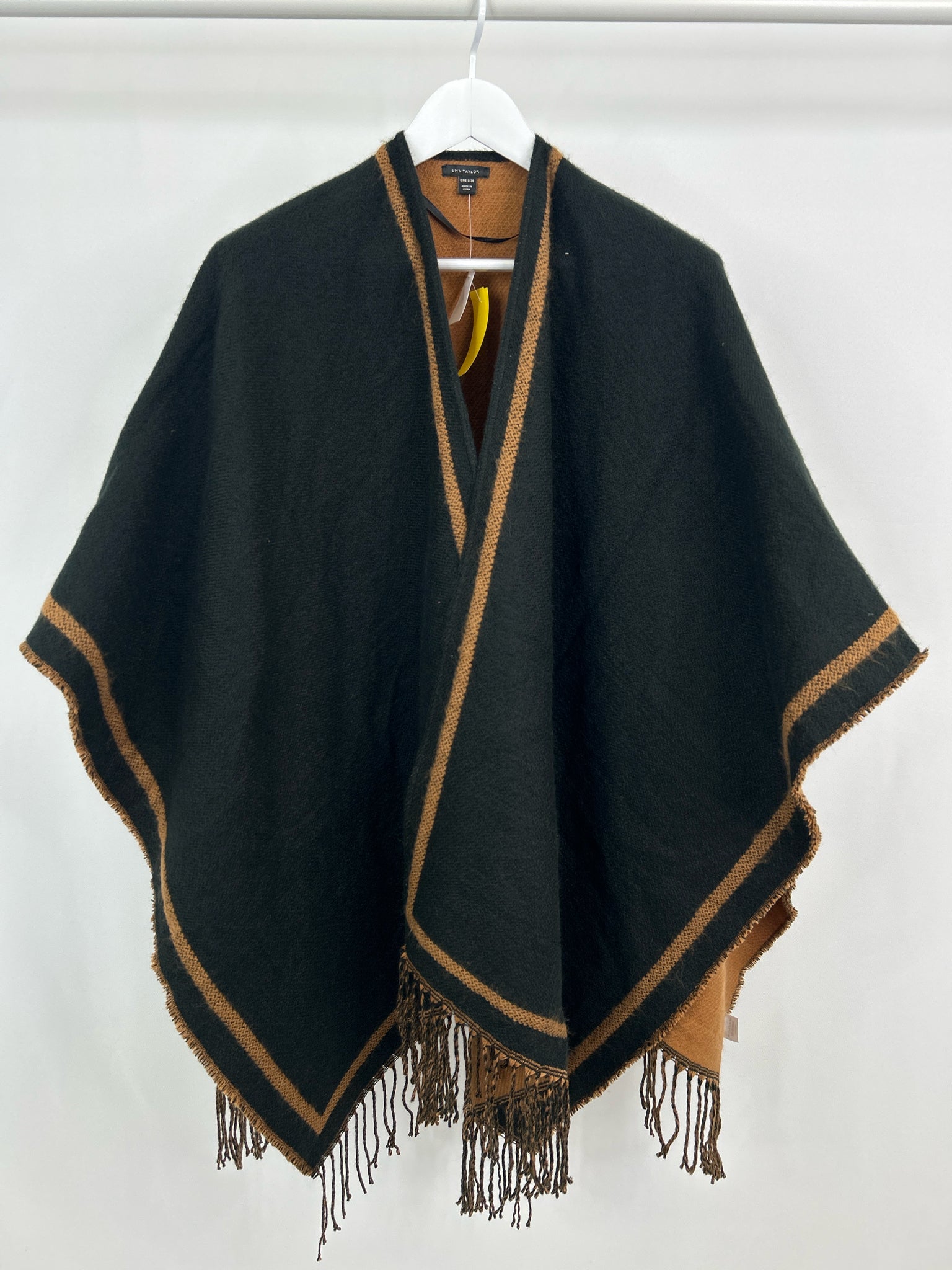 ANN TAYLOR Size OSFA Black and Brown Women Wrap NWT
