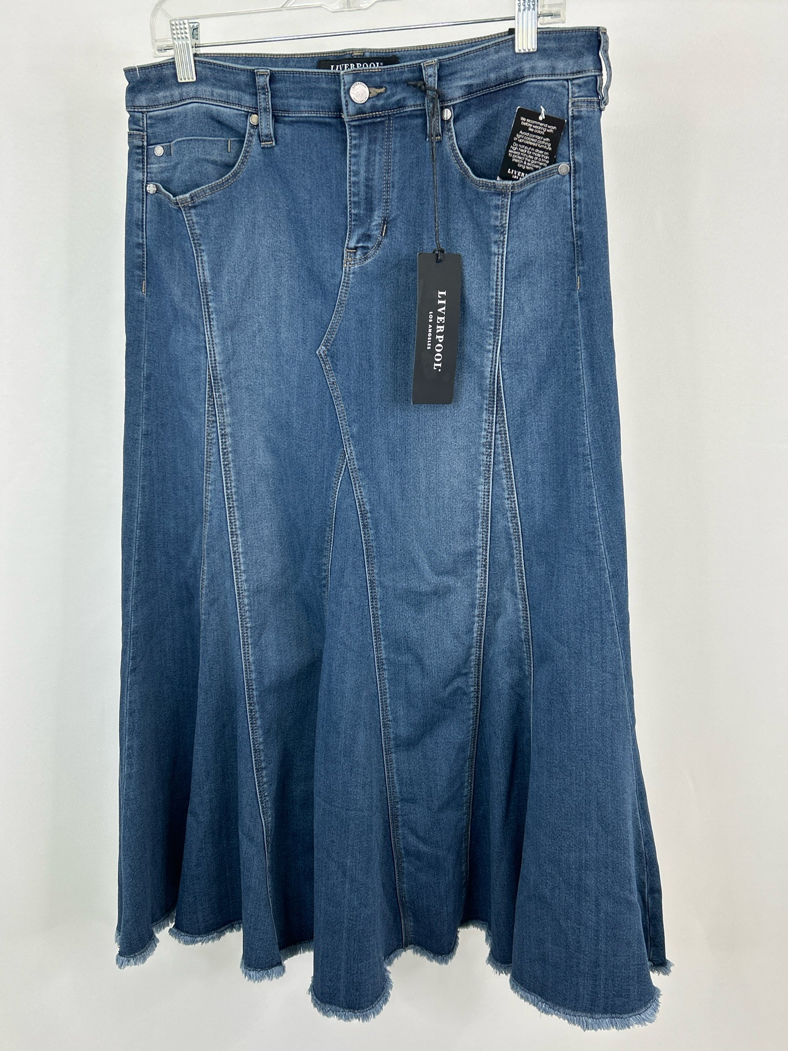 LIVERPOOL Size 10/30 BLUE DENIM Women Skirt