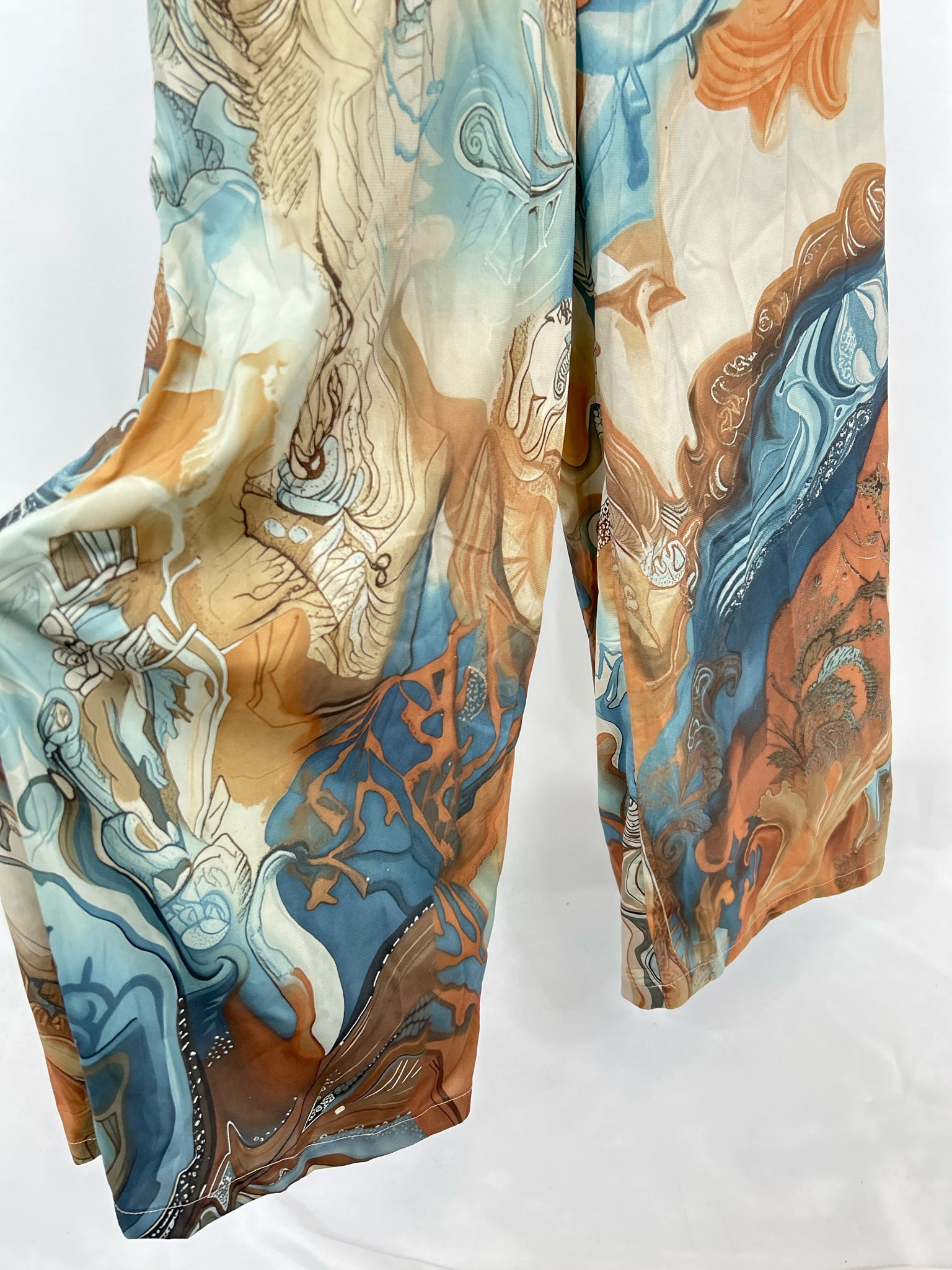 Oyrosy Size L TEAL AND BROWN Women Jumpsuit