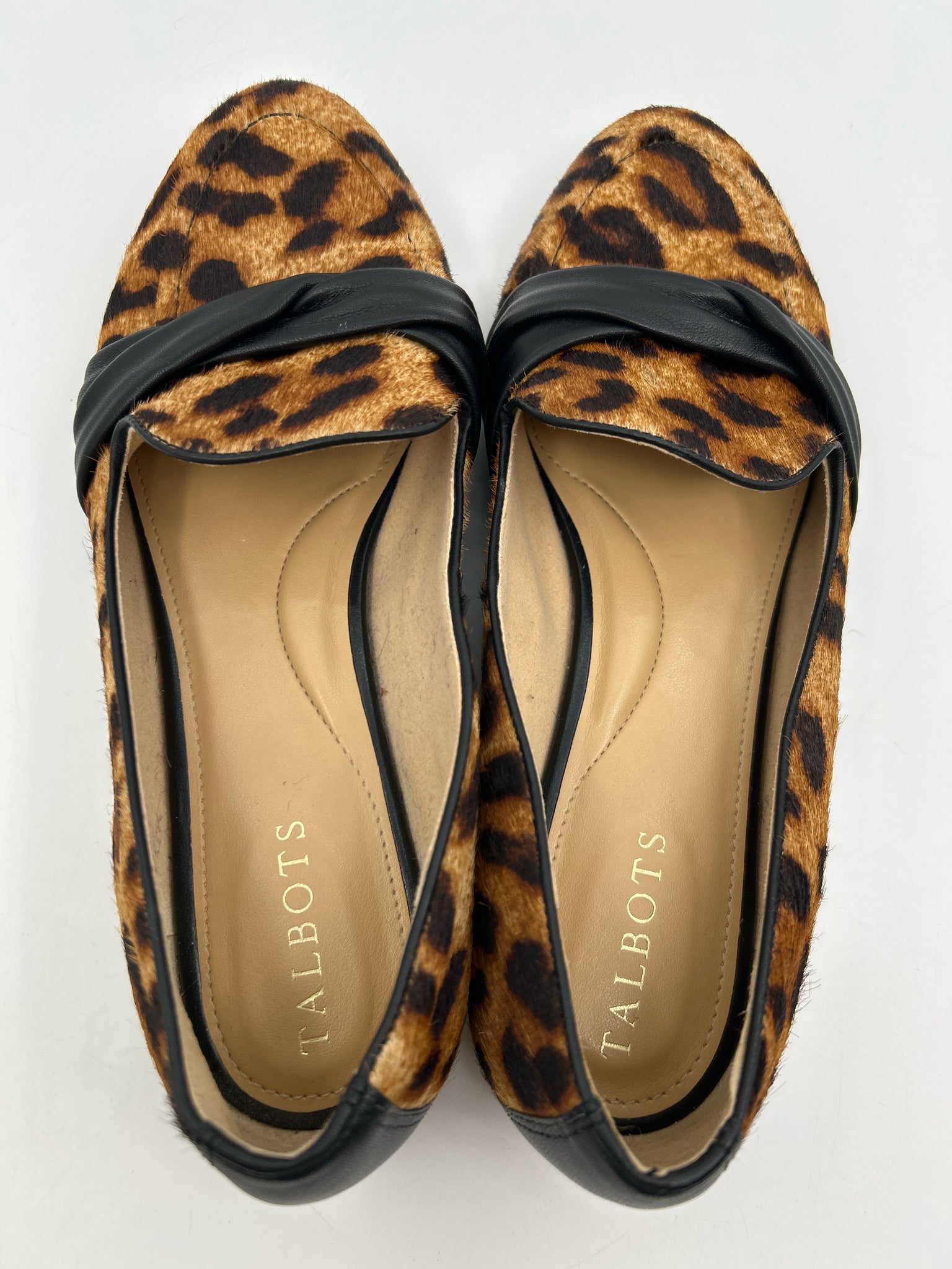 TALBOTS Size 8.5M Tan and Black Women Loafer
