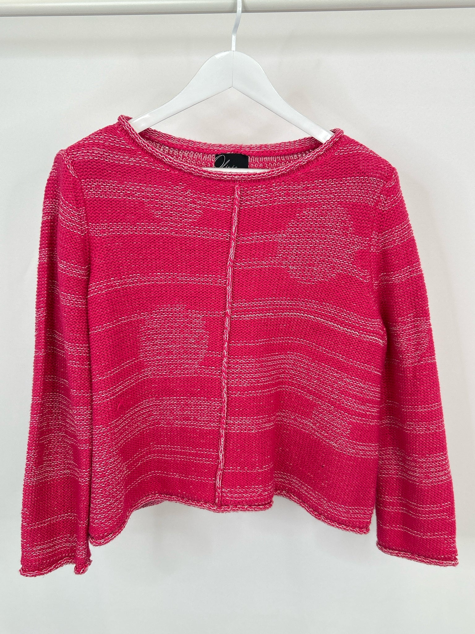 OLIVIA BY HABITAT CLOTHES Size S Pink Striped Women Sweater NWT