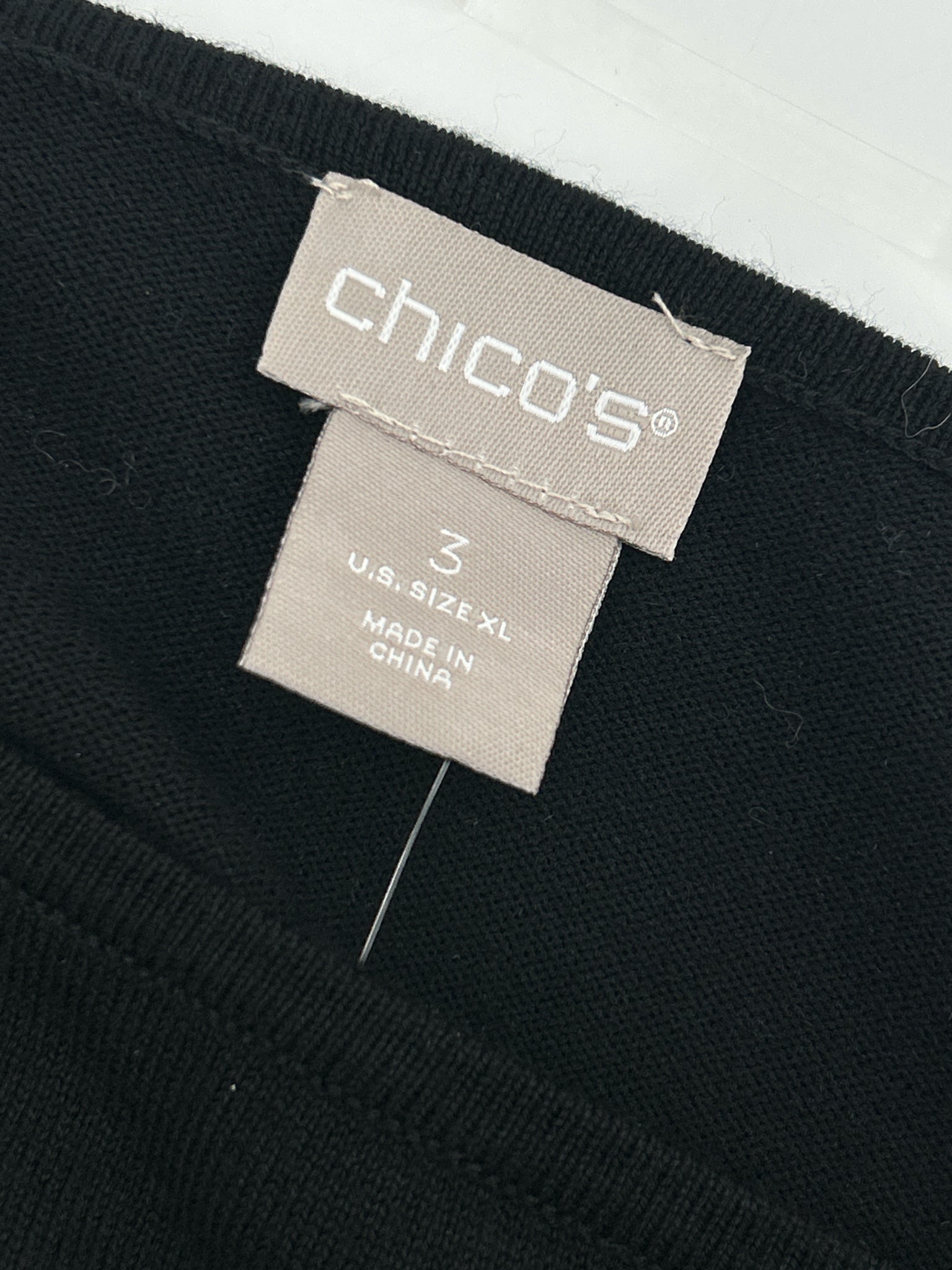 CHICO'S Size XL Black Women Sweater