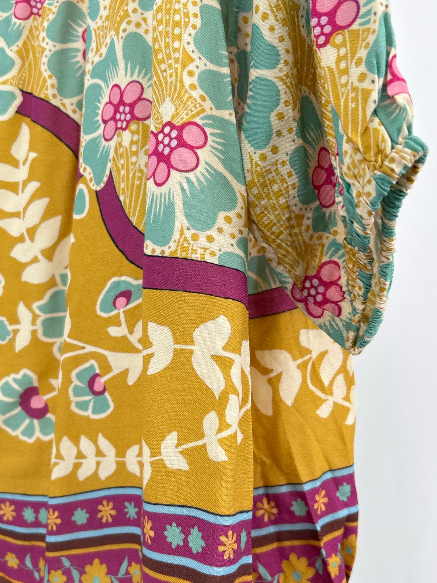 NATURAL LIFE NWT Size S Yellow & Turquoise Women 2-Piece w/shorts