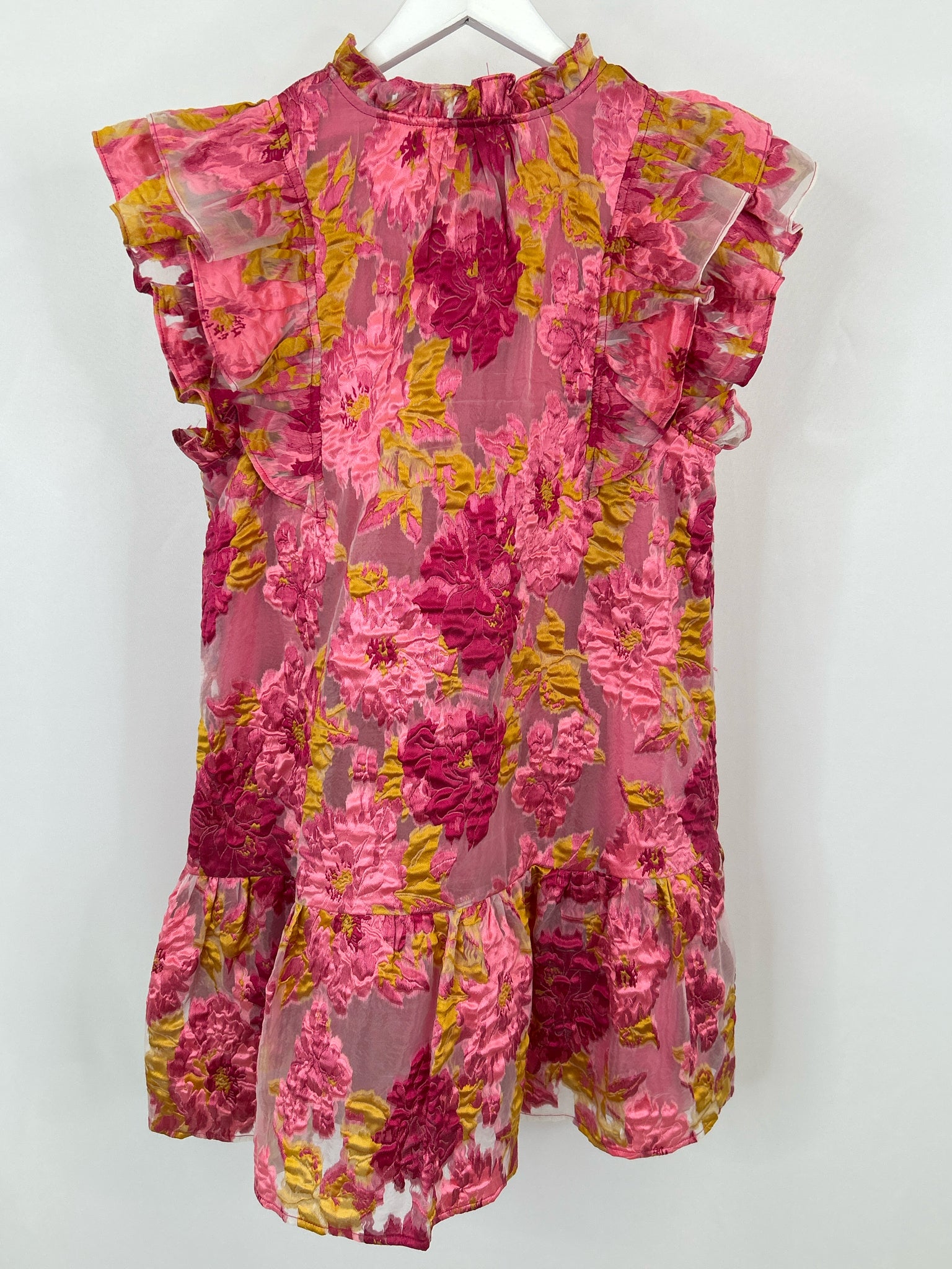 ENTRO Size M Pink and Wine Women Dress