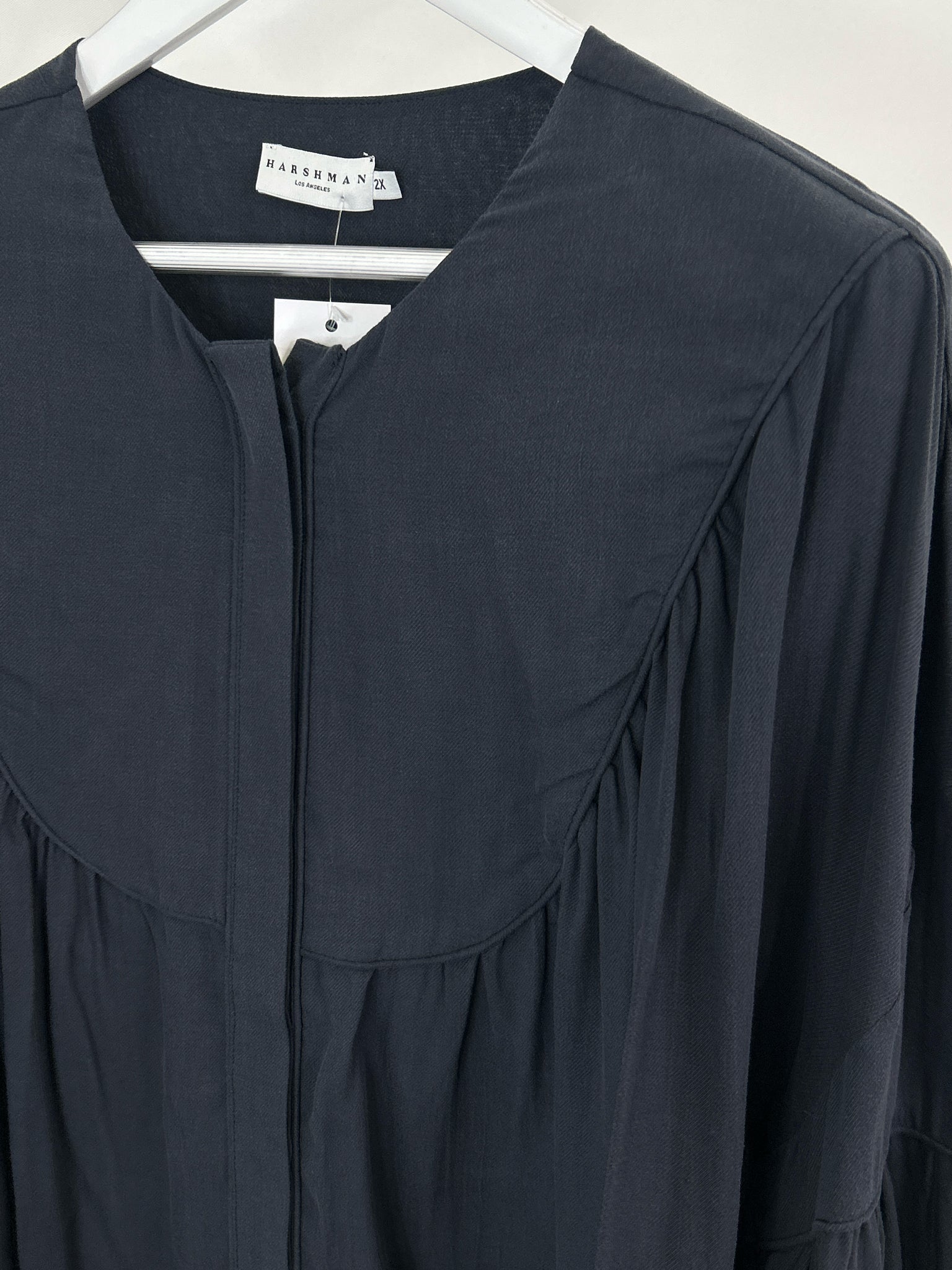 Harshman Size 2X Navy Women Shirt