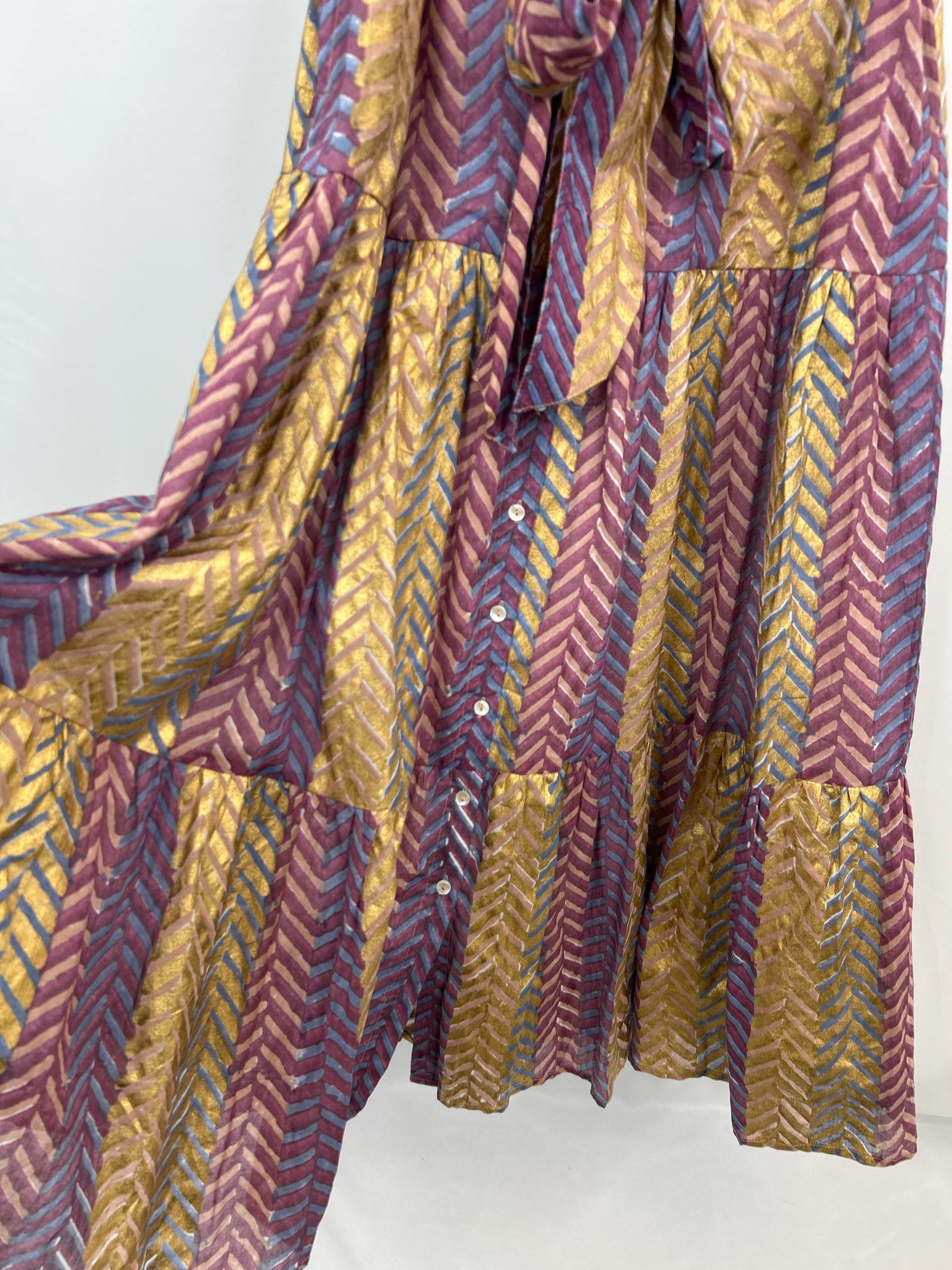 OLIPHANT Size L Purple and gold Women Dress