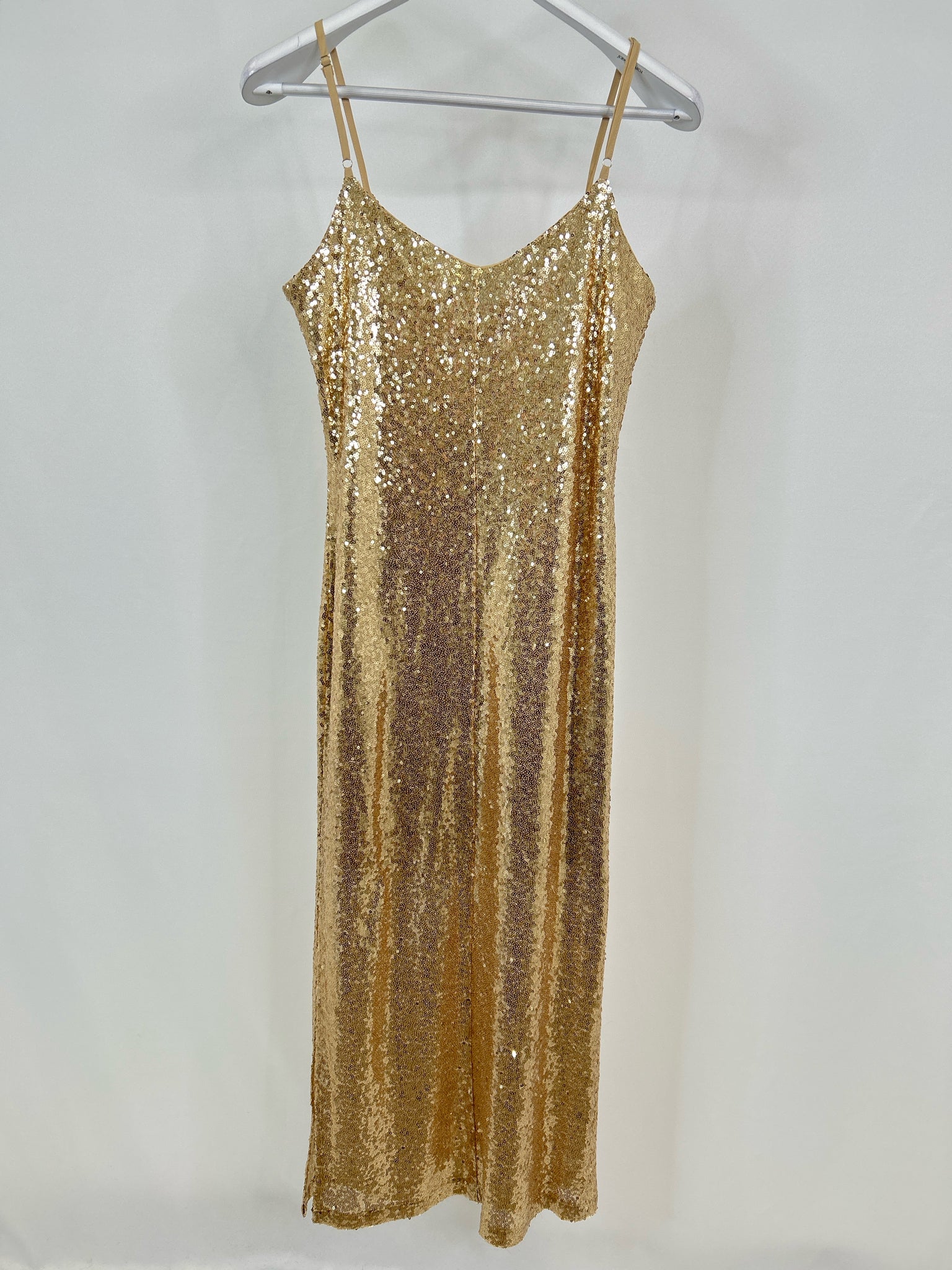 Le Soir Size S Gold Women Dress