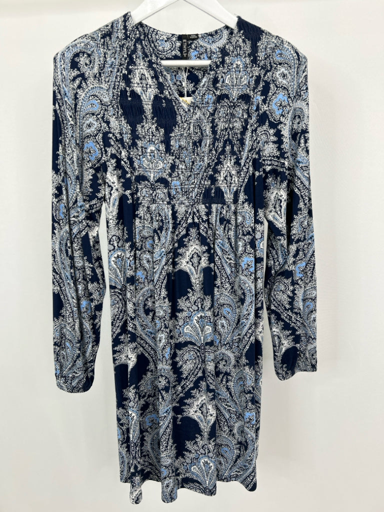 ETHYL Women Size S Blue Print Dress