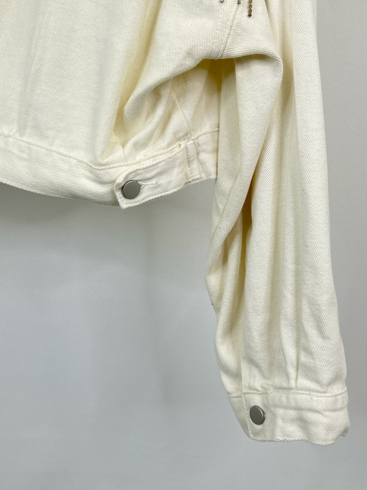 BLUE B Size S/M white denim Women Jacket