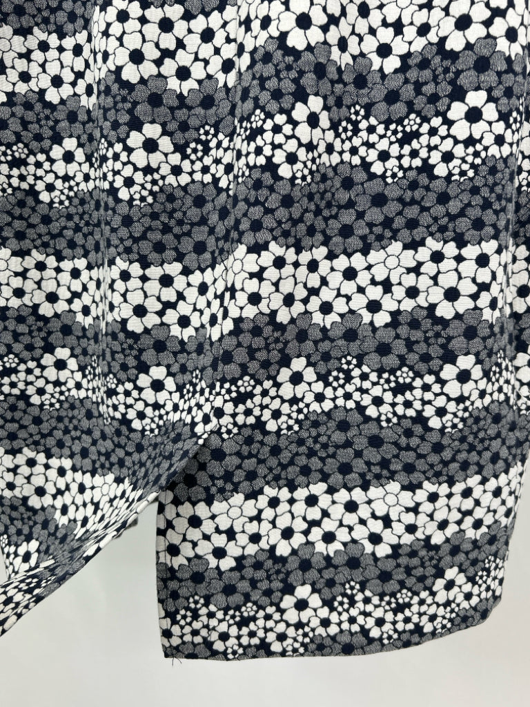 KARL LAGERFELD Size 14 NAVY FLORAL Women's Dress