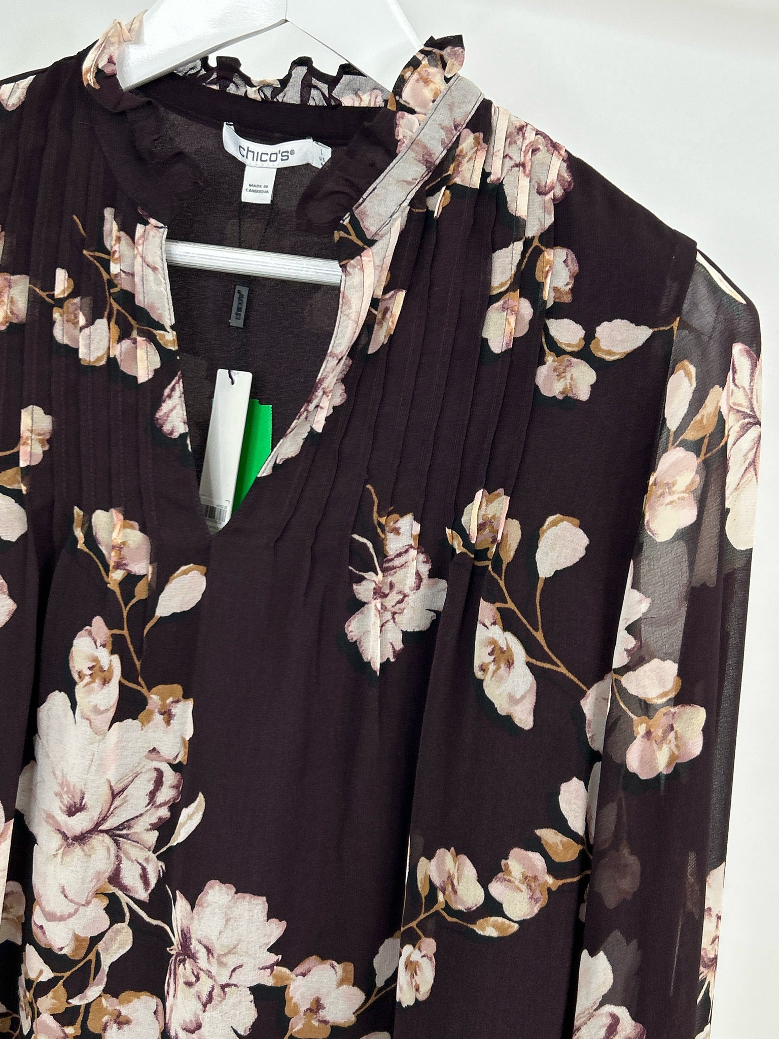 CHICO'S Size M EGGPLANT Women Blouse