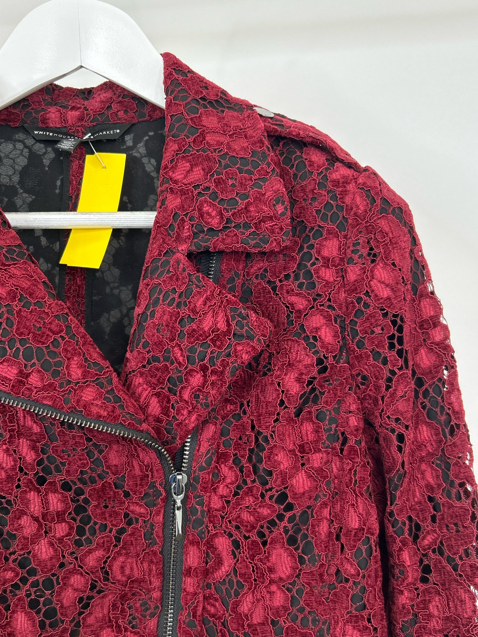 White House Black Market Size M Red & Black Women Jacket